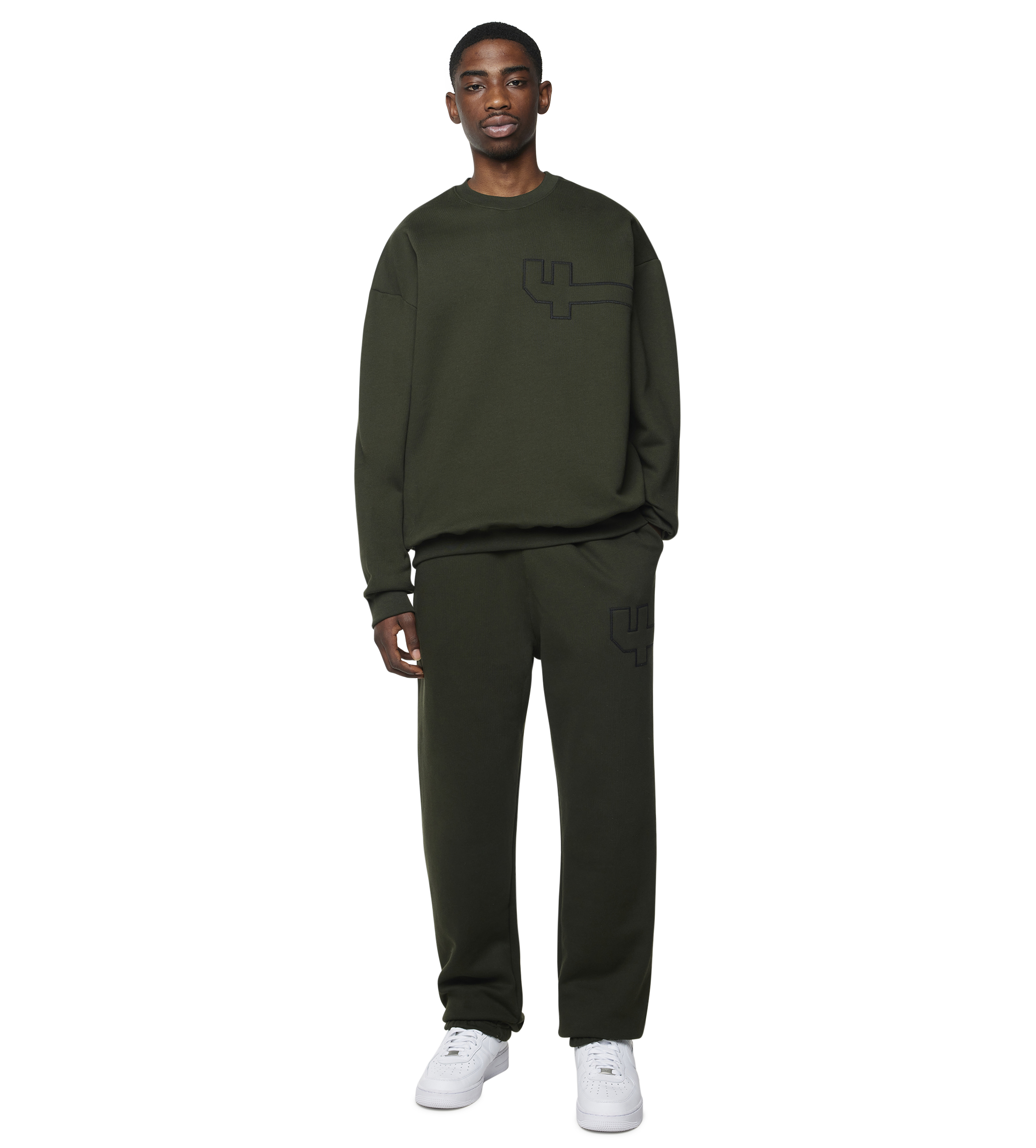 4 Patch Crewneck Army Green