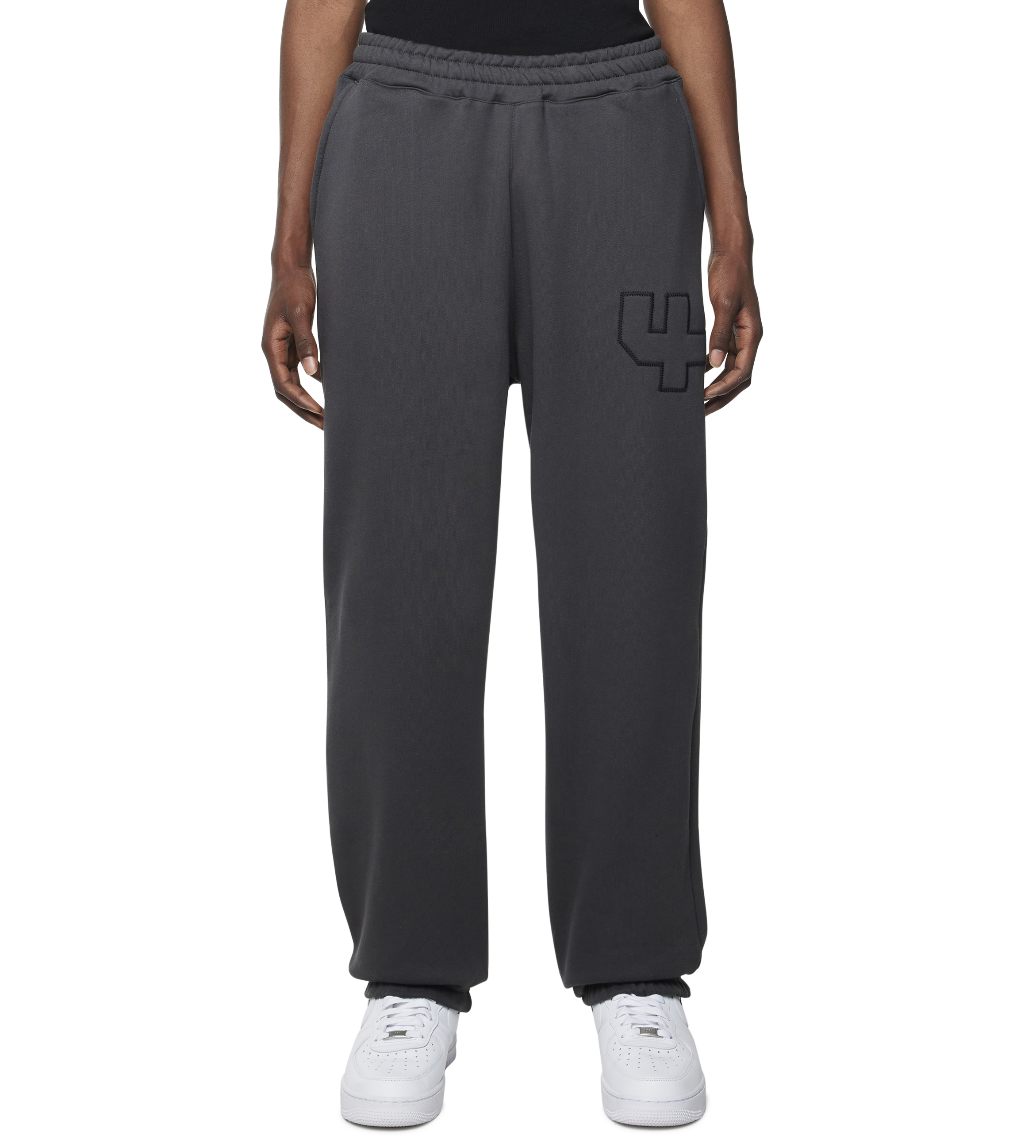 4 Patch Wide Leg Cuffed Pants Asphalt