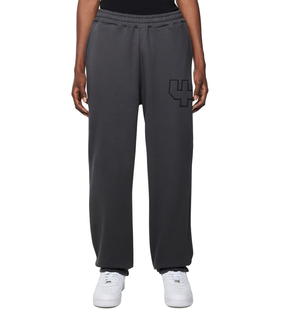 4 Patch Wide Leg Cuffed Pants Asphalt