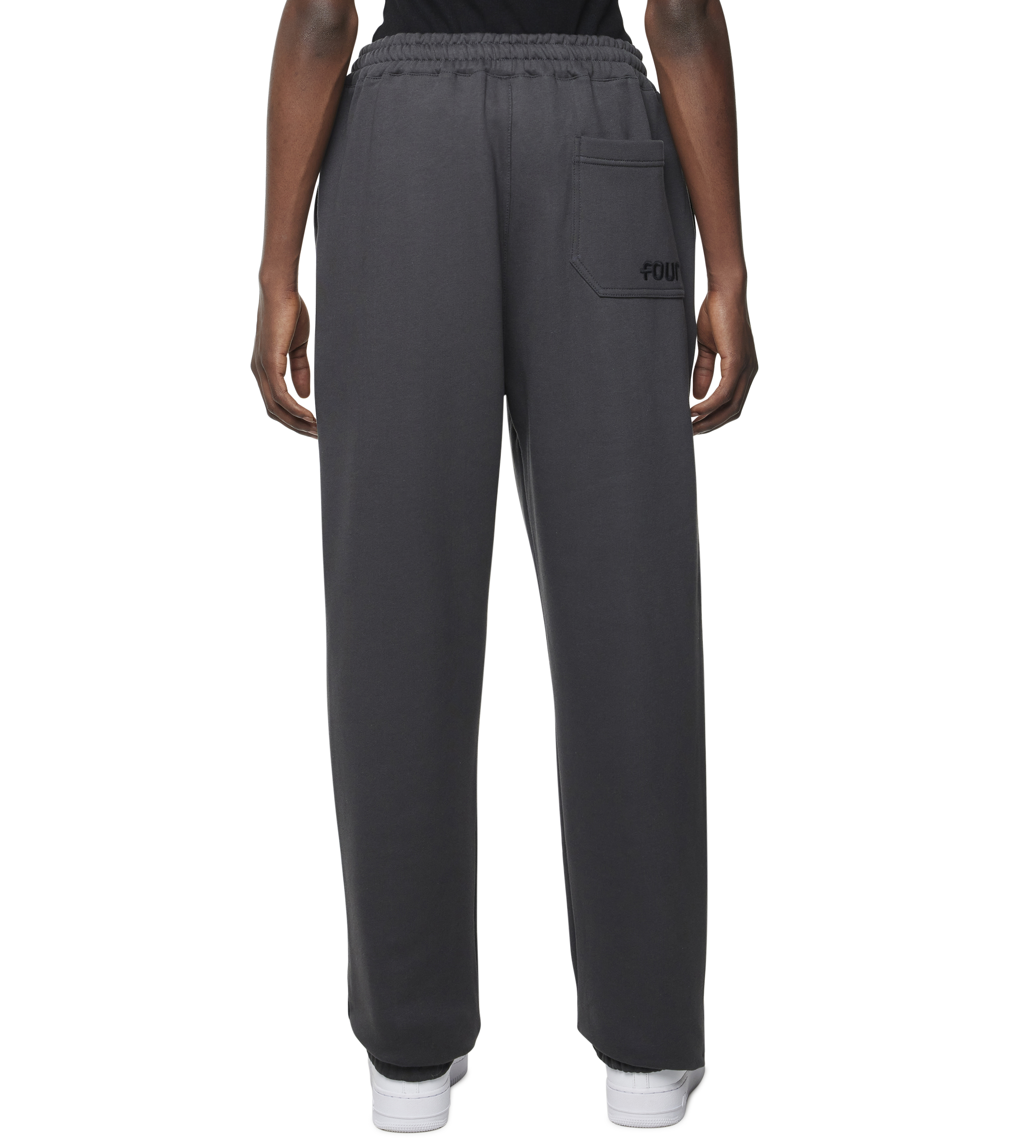 4 Patch Wide Leg Cuffed Pants Asphalt