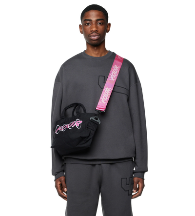 Circles Embroidery Shopper Wit/ Roze