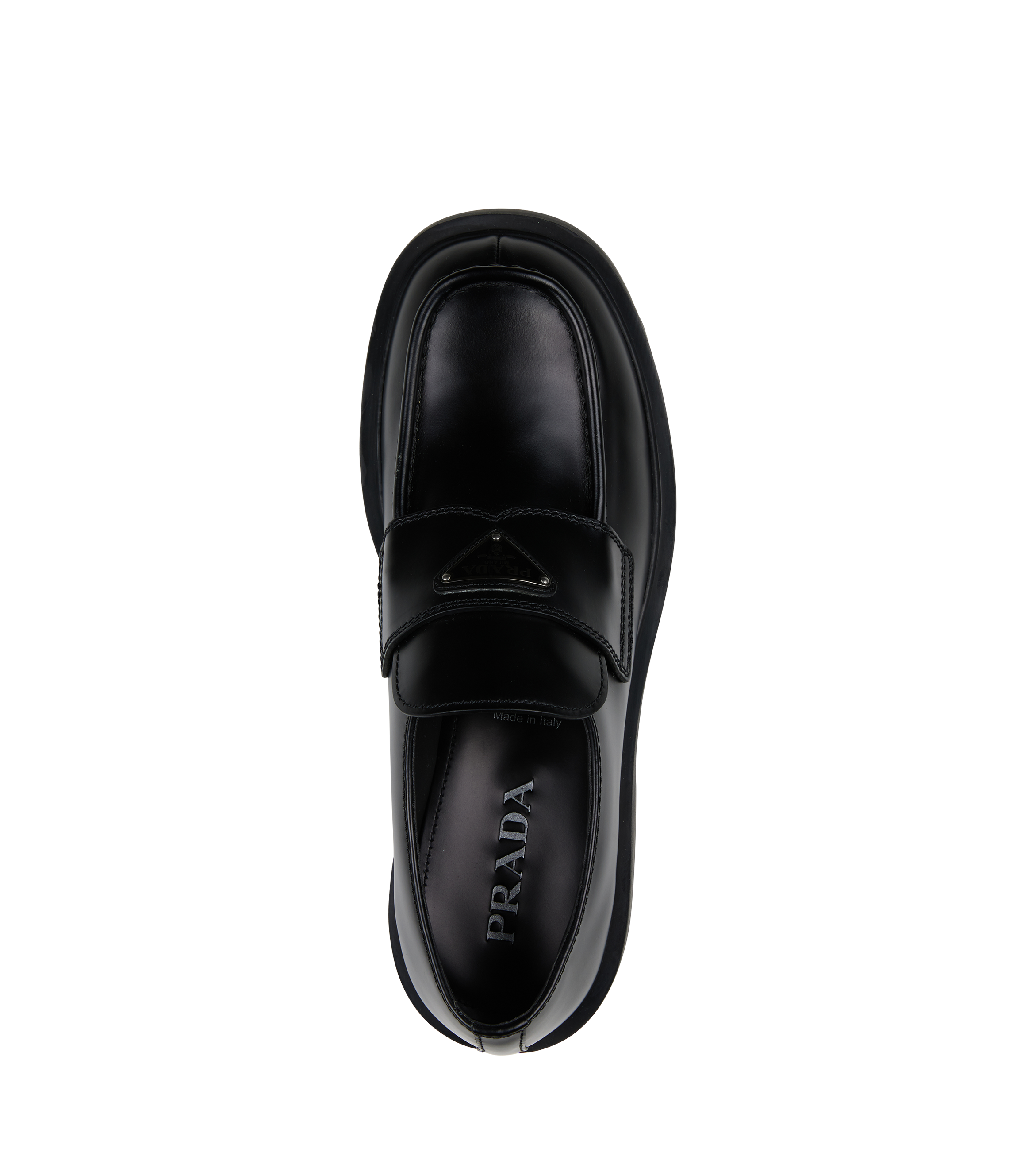 Brushed Leather Loafers Black