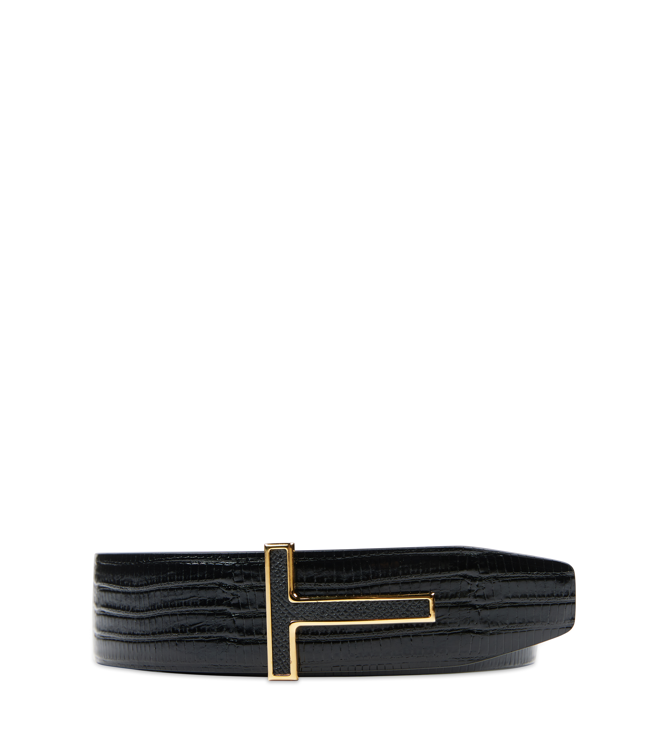 Crocodile Logo Belt Black