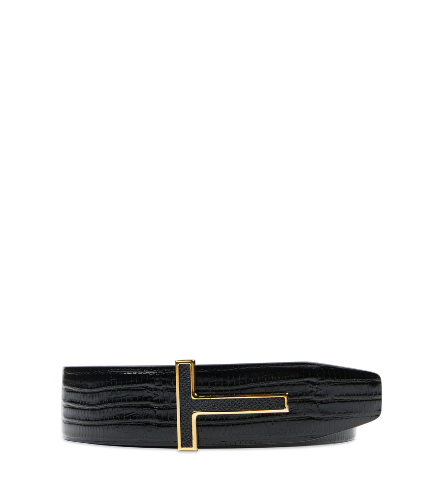 Crocodile Logo Belt Black