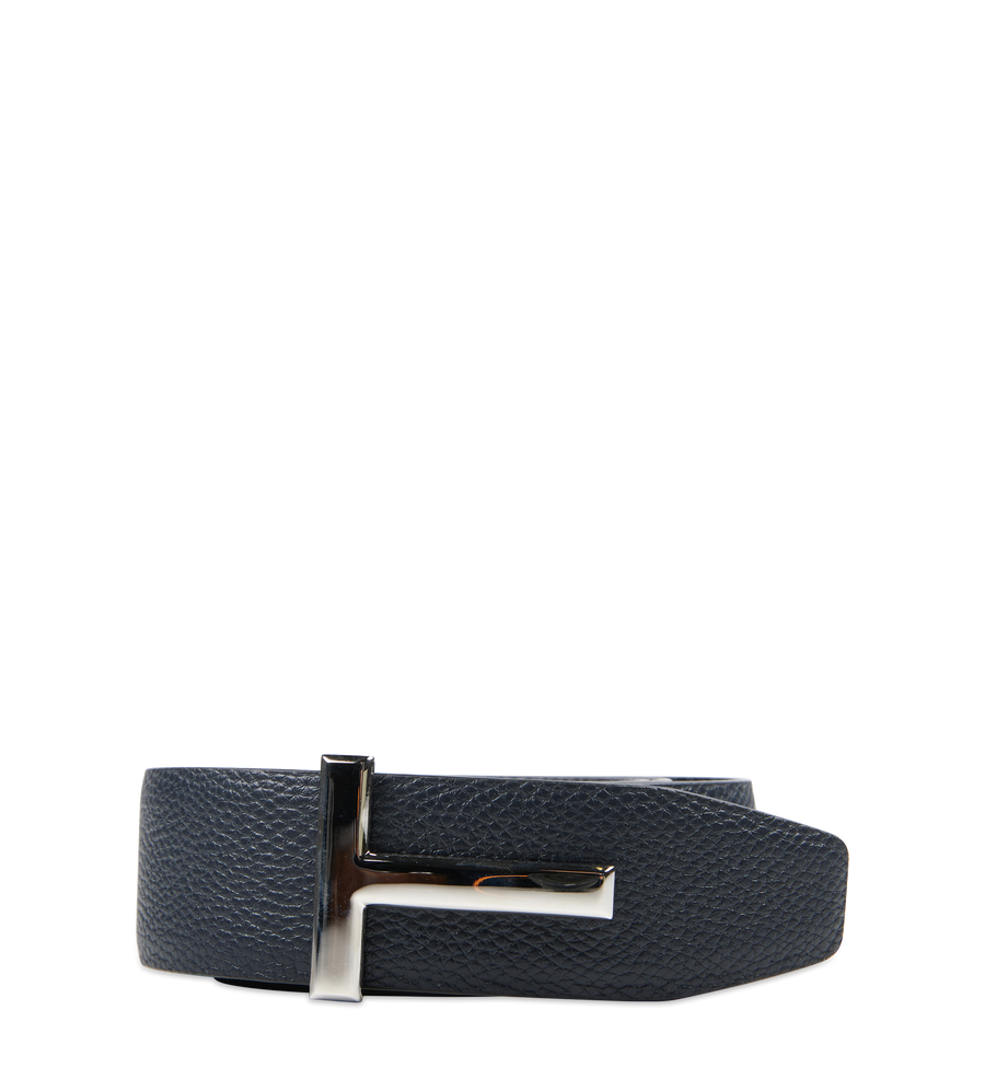 Leather Buckle T Belt