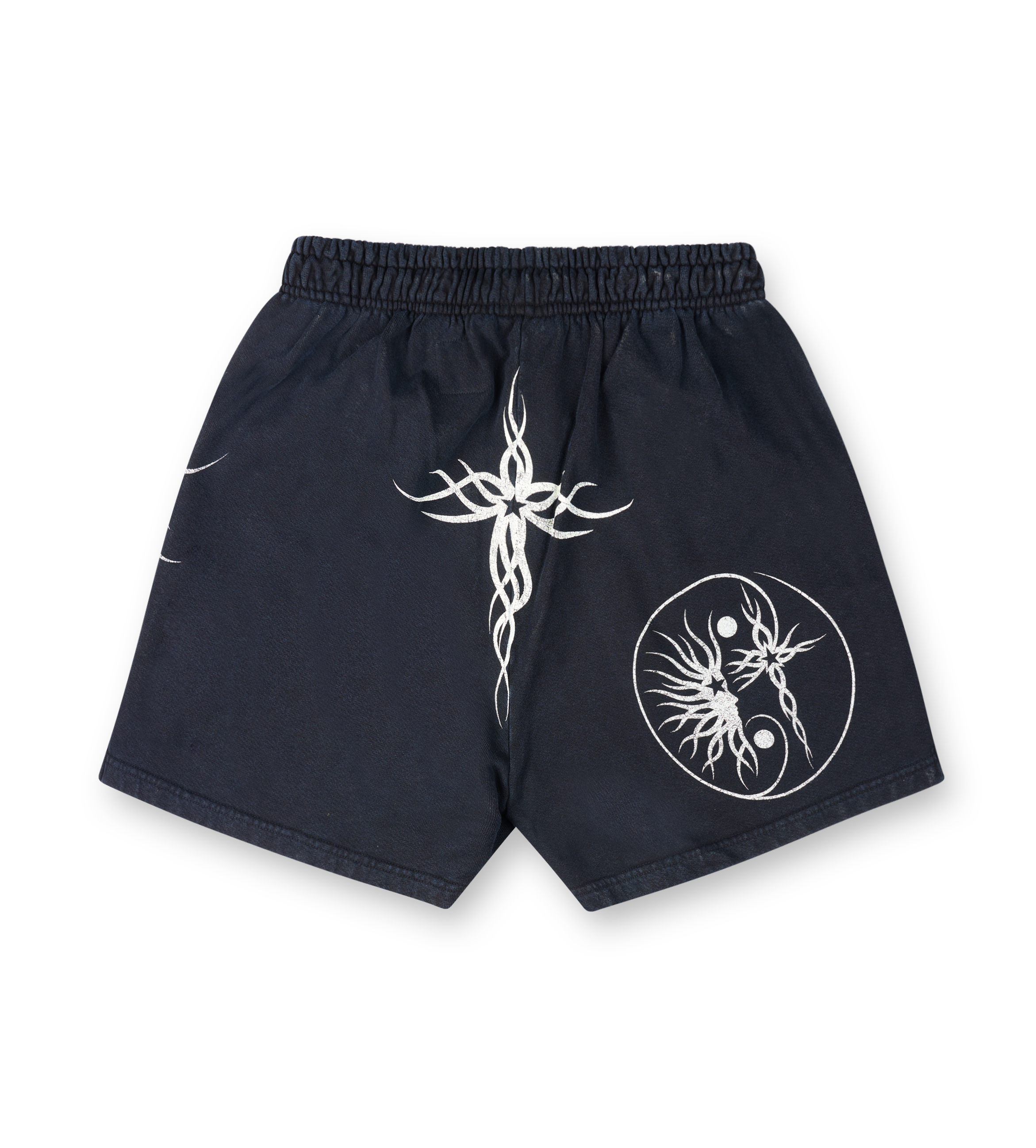 Hellstar Flame Yang Shorts in Black