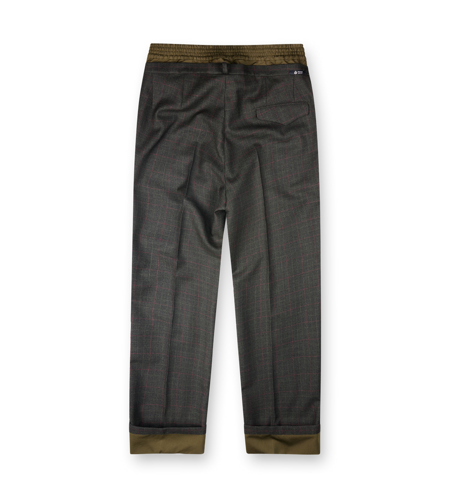 Prada PS26 UP0398 18U7 F0342 Pantalone Check Bosco