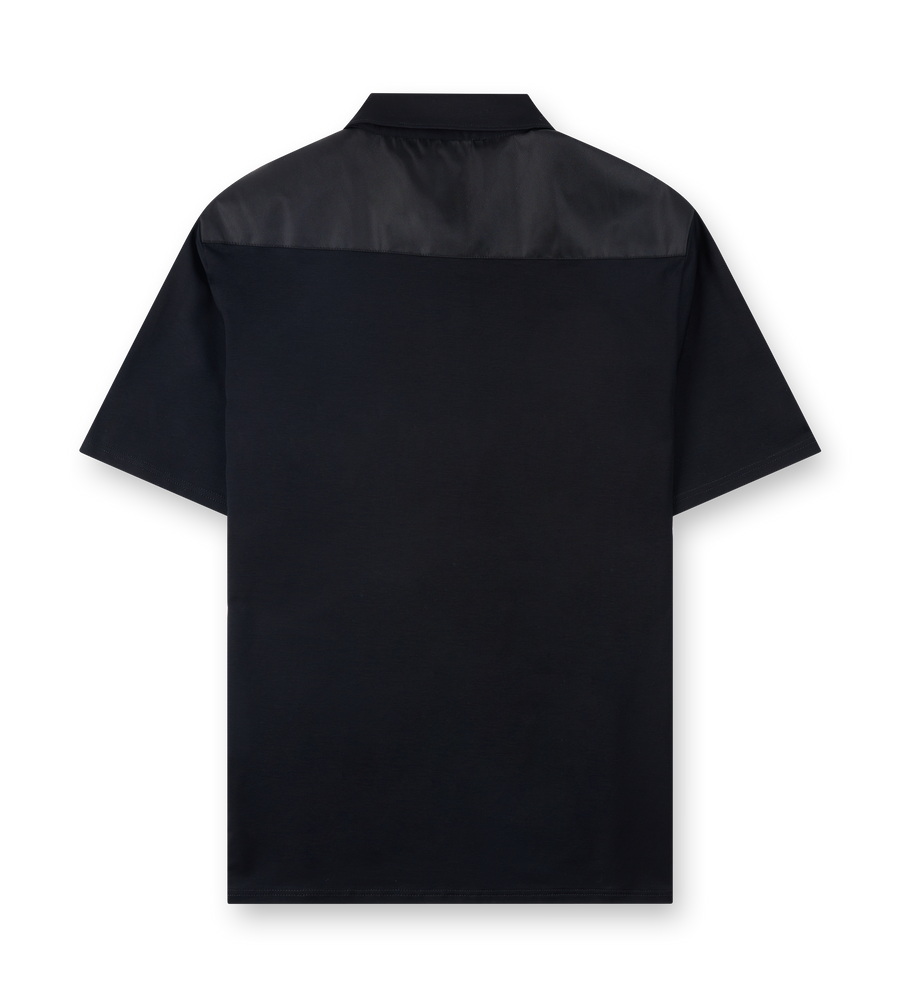 Prada PS26 UJN703 152Z F0806 Polo m/c Cotone stretch+re-nylon Nero+nero