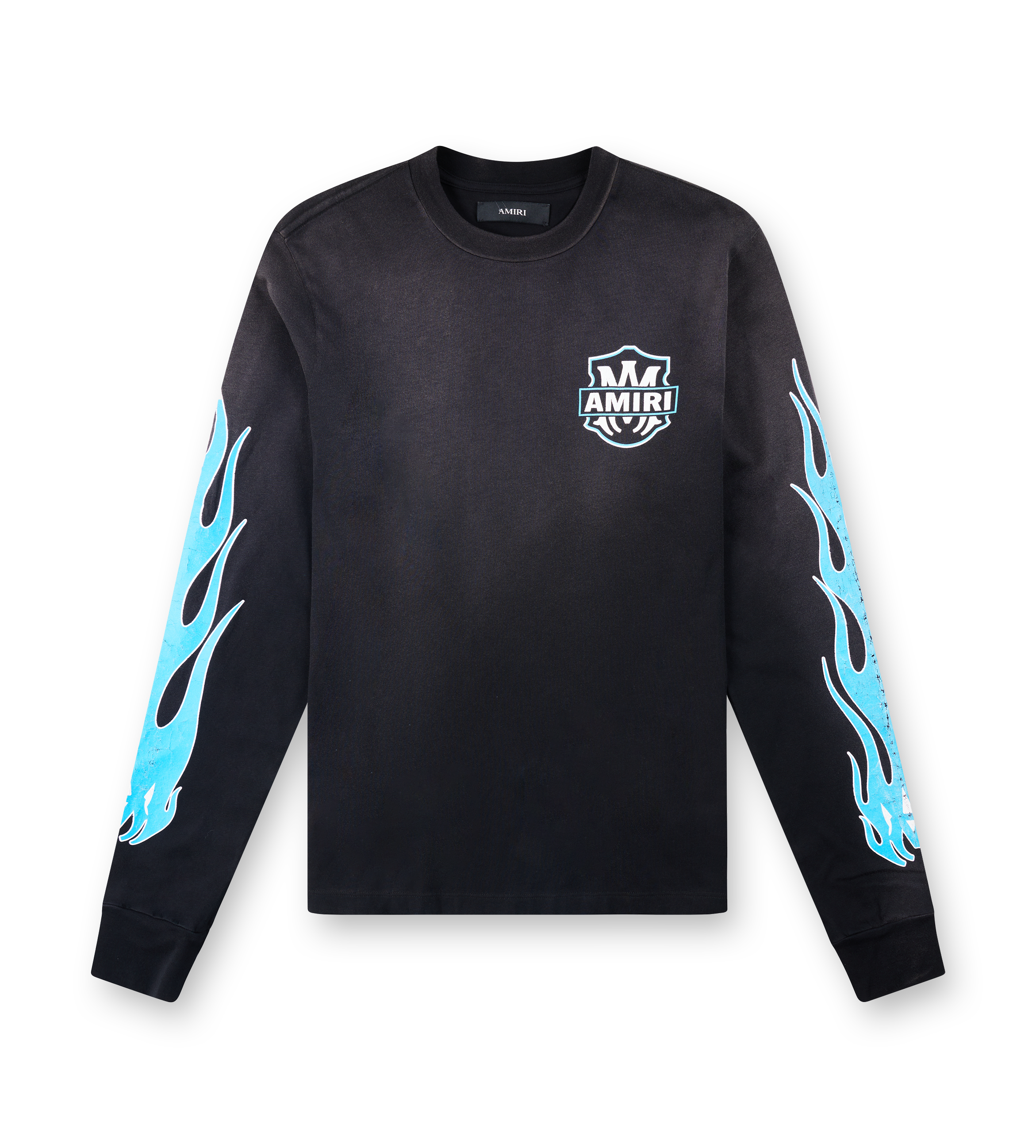 Amiri PS26 AMTOJR1038-001 AMIRI EAGLE FLAMES LS TEE Zwart