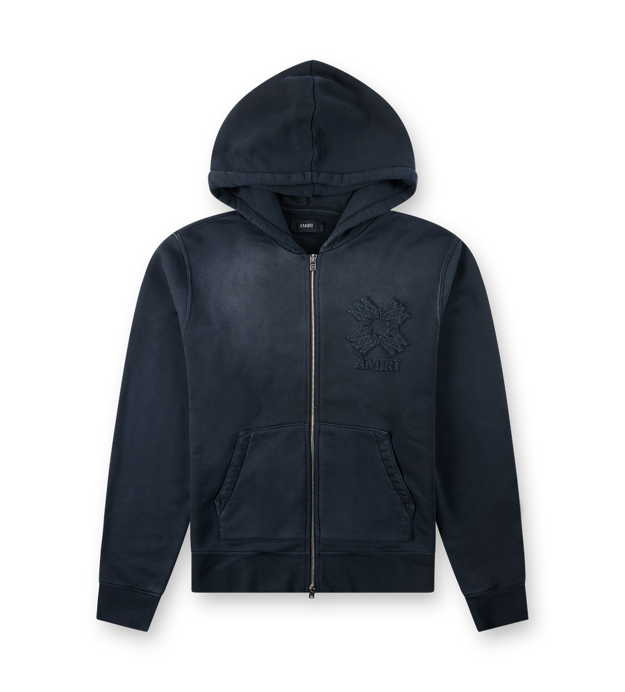 Amiri PS26 AMTOJR1034-001 MA QUAD ZIP HOODIE Zwart