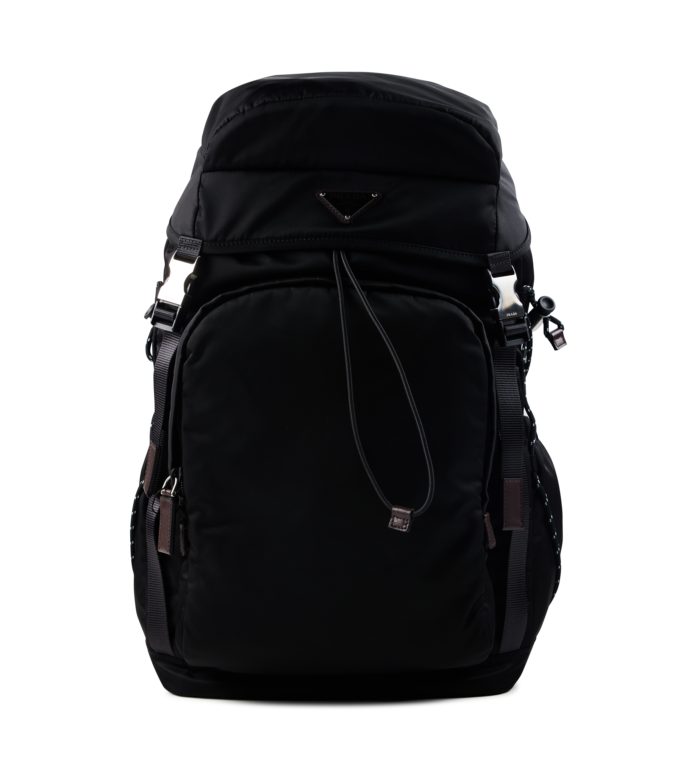 Prada Speedrock Re-Nylon and Leather Backpack - Black