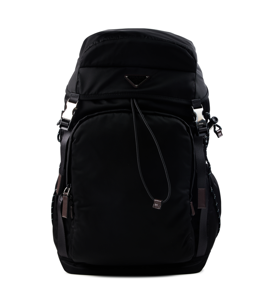 Prada Speedrock Re-Nylon and Leather Backpack - Black