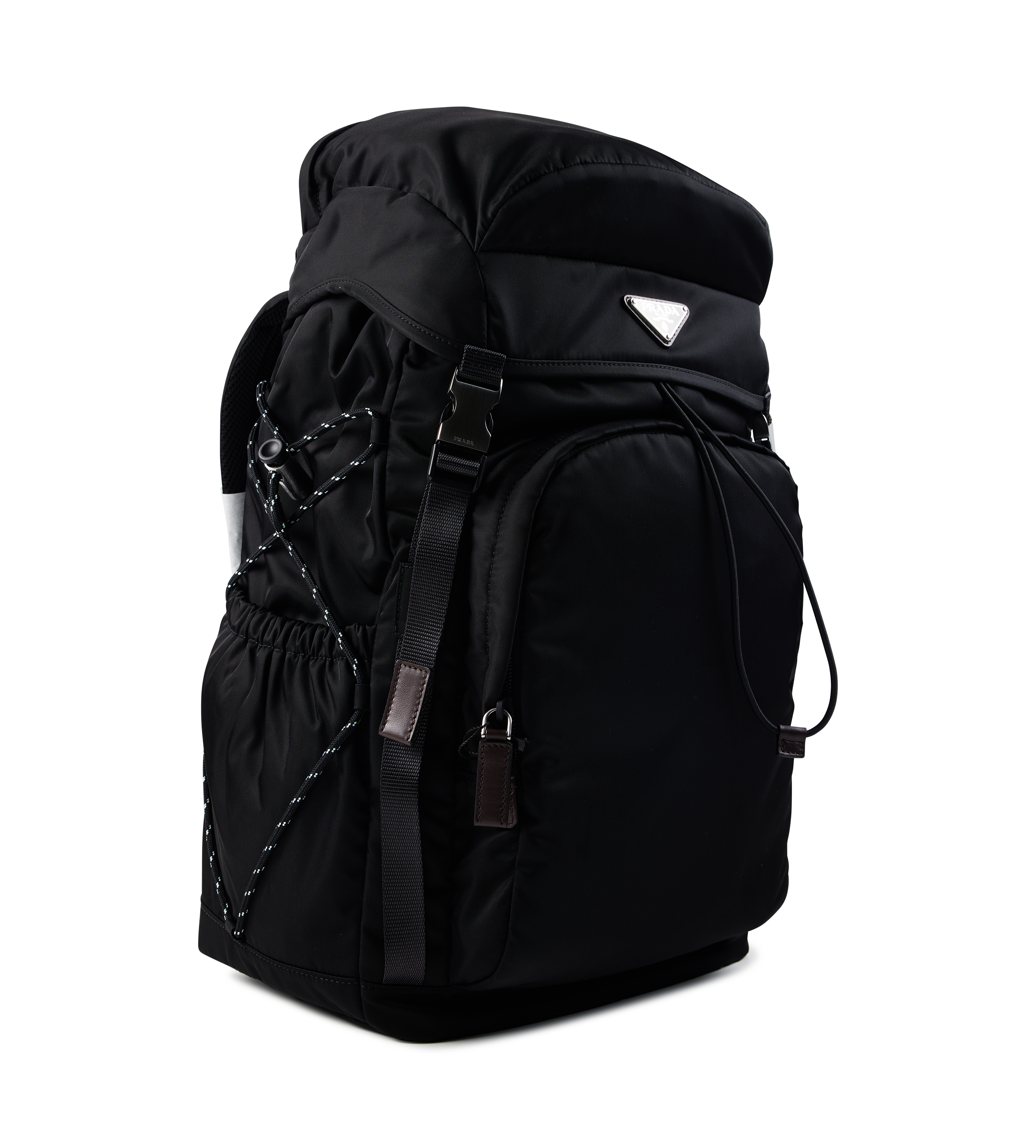 Prada Speedrock Re-Nylon and Leather Backpack - Black