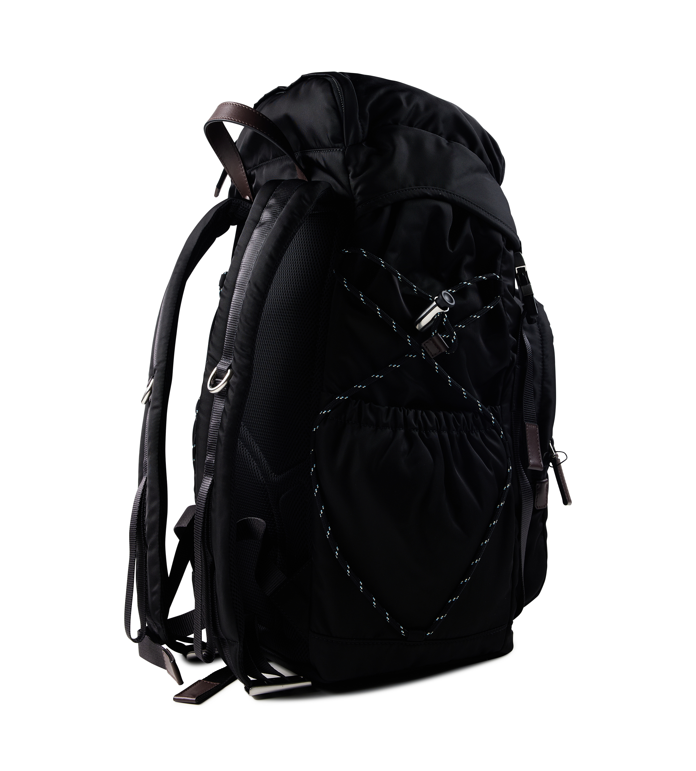 Prada Speedrock Re-Nylon and Leather Backpack - Black