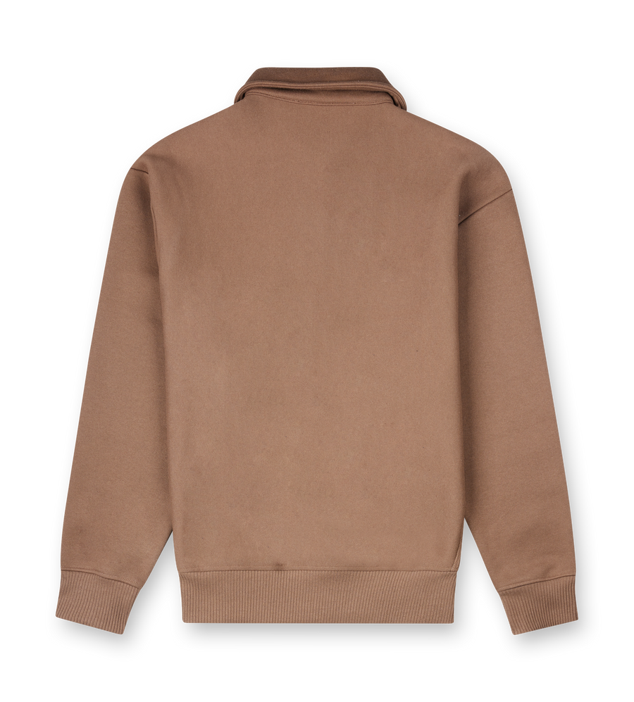 PAL Sporting Goods Pre-Game Half-Zip Sweater in Brown