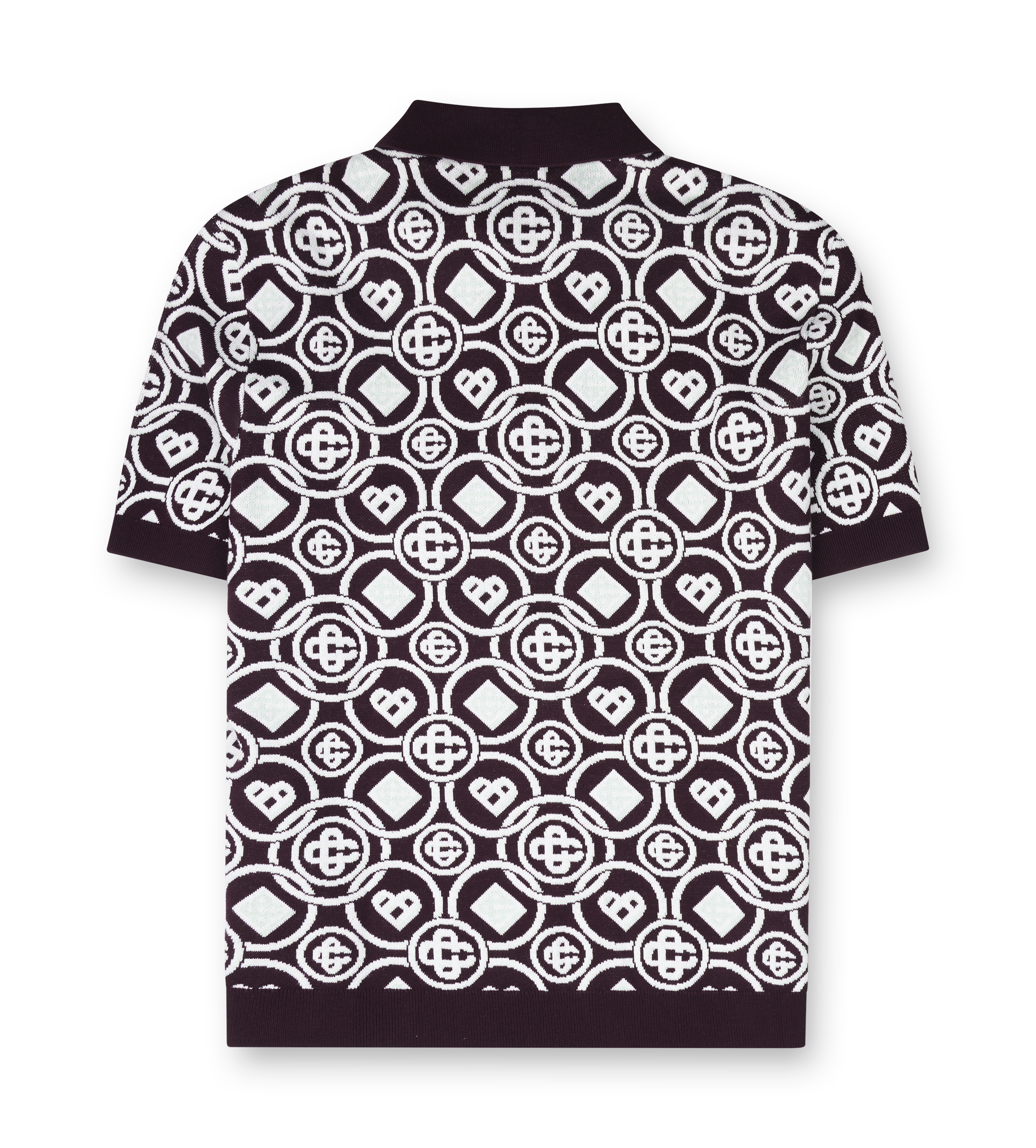 Aubergine and white patterned Casablanca polo shirt