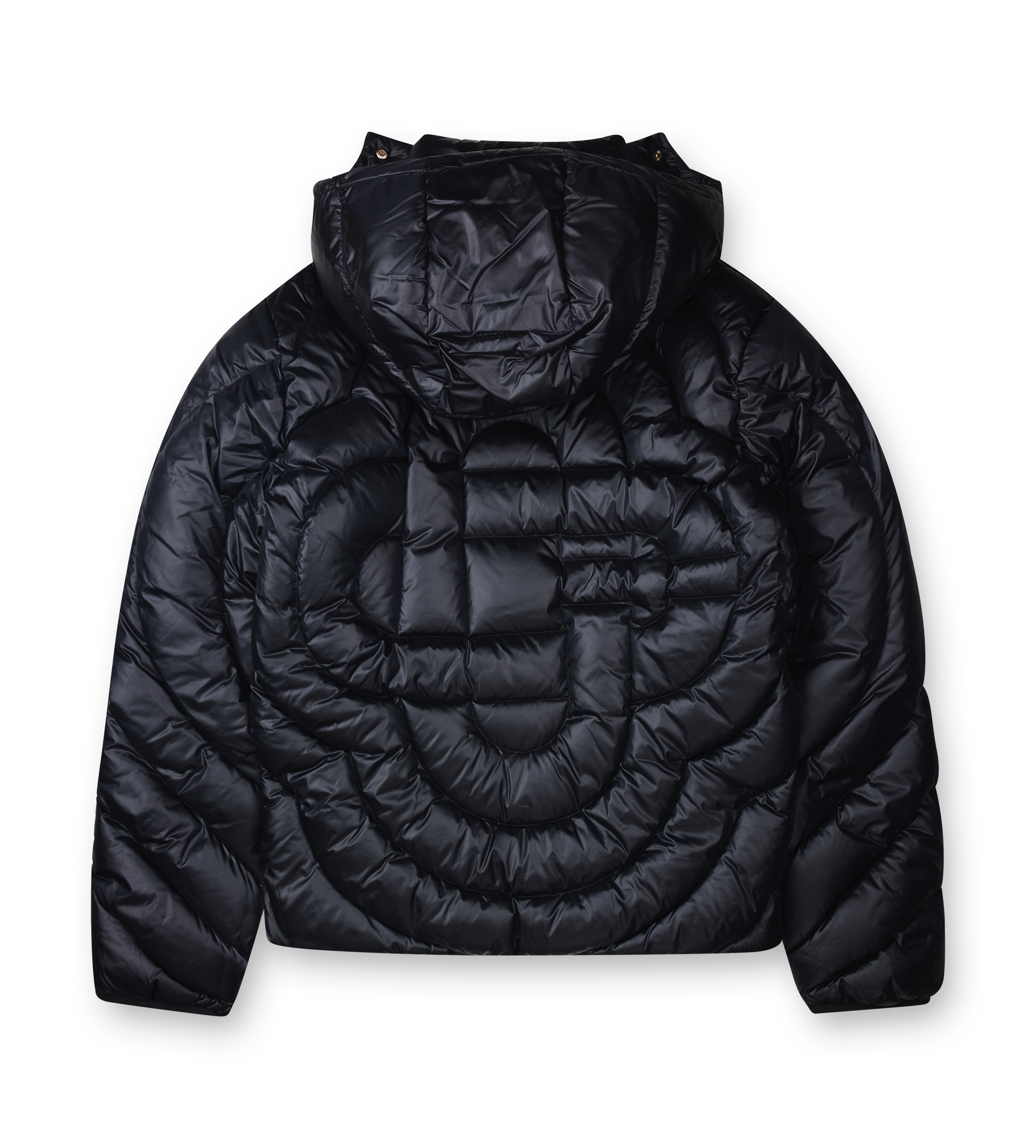 Casablanca Monogram Quilted Nylon Puffer Jacket in Black