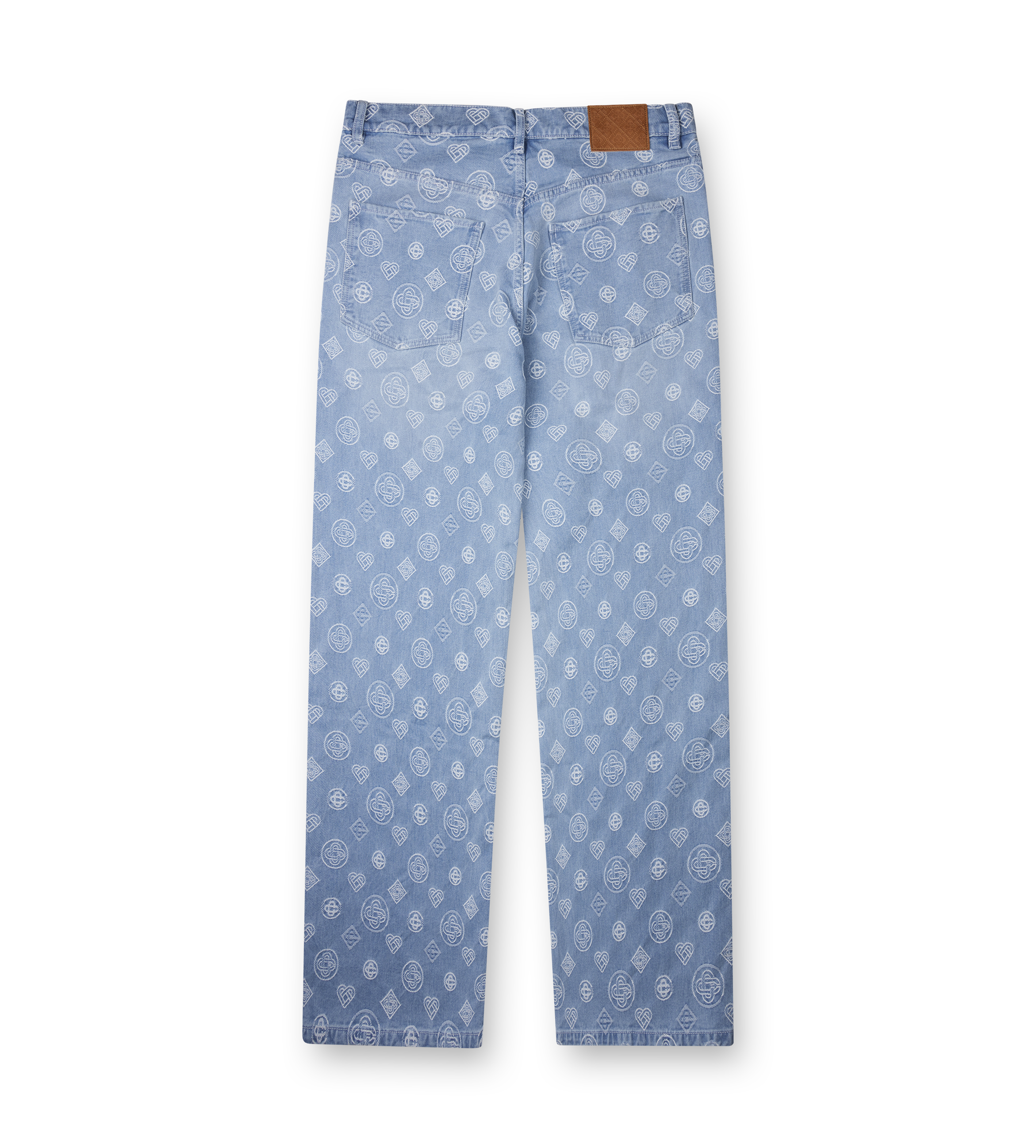 Casablanca Denim Monogram Relaxed Fit Jeans in Blue