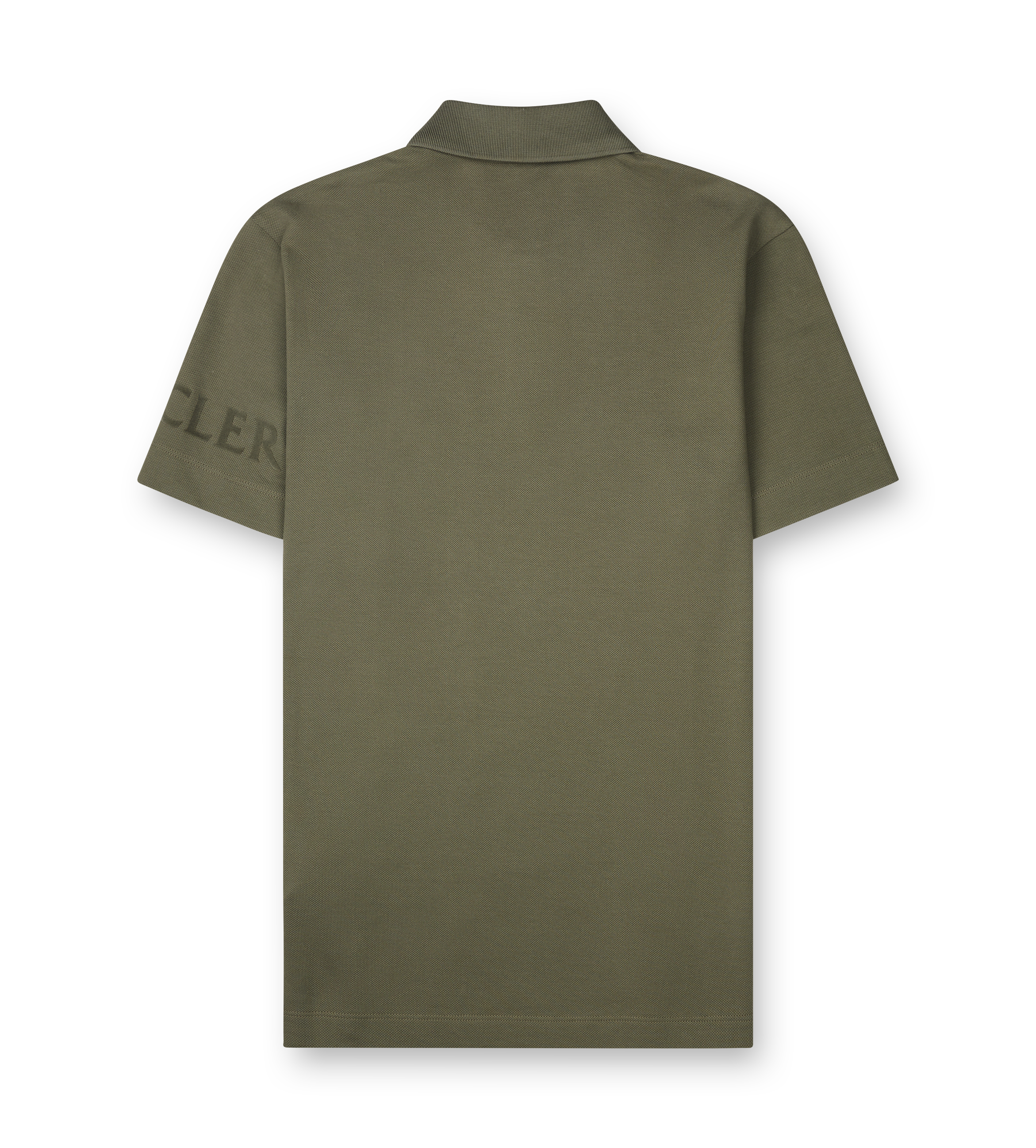 Moncler Logo Cotton Piquet Polo Shirt in Army Green