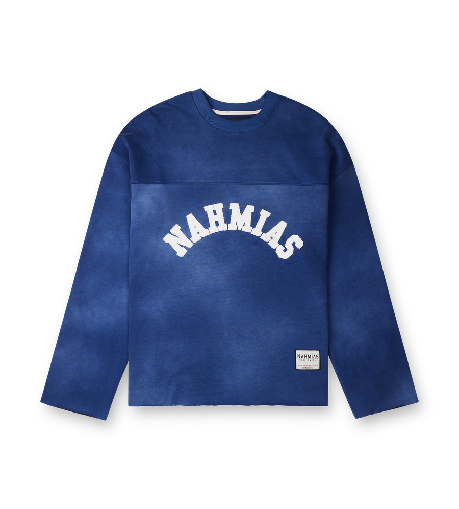 Nahmias Varsity L/S T-Shirt in Aged Blue
