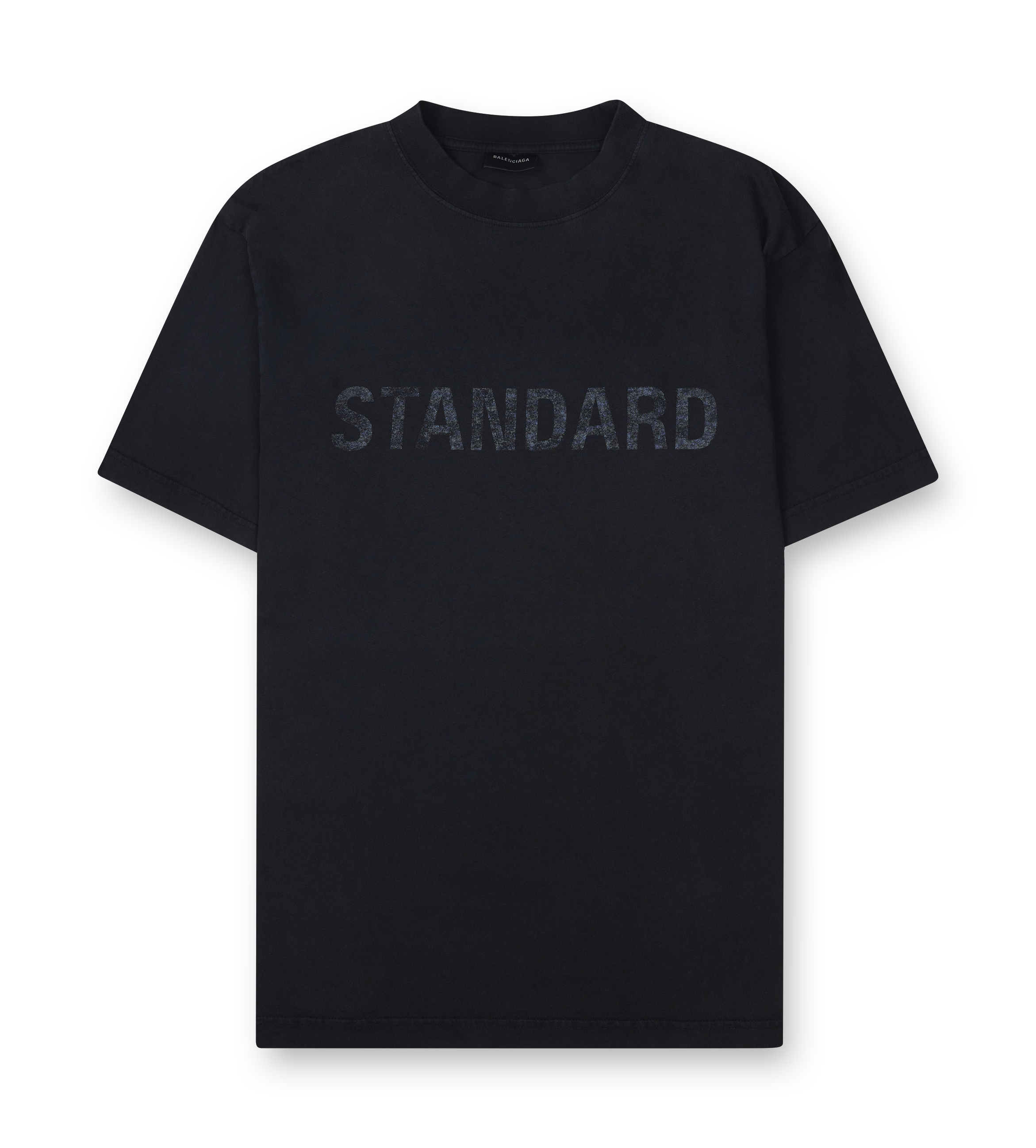Balenciaga Standard T-Shirt Regular Fit Faded Dry Jersey in Black
