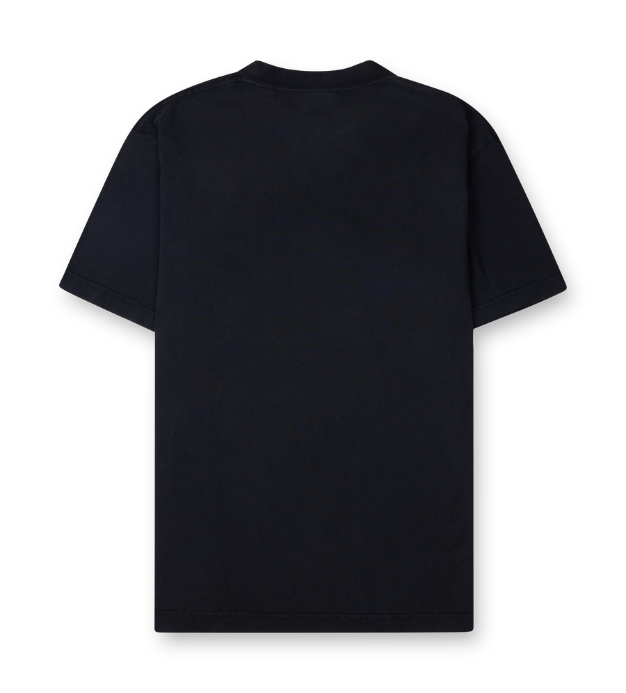 Balenciaga Standard T-Shirt Regular Fit Faded Dry Jersey in Black