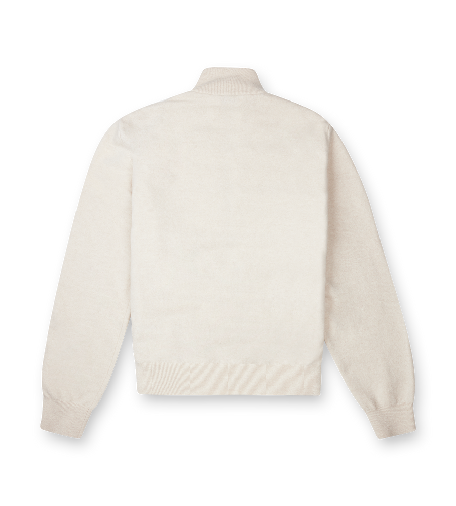 Moncler Padded Wool &amp; Cashmere Zip-Up Cardigan in White