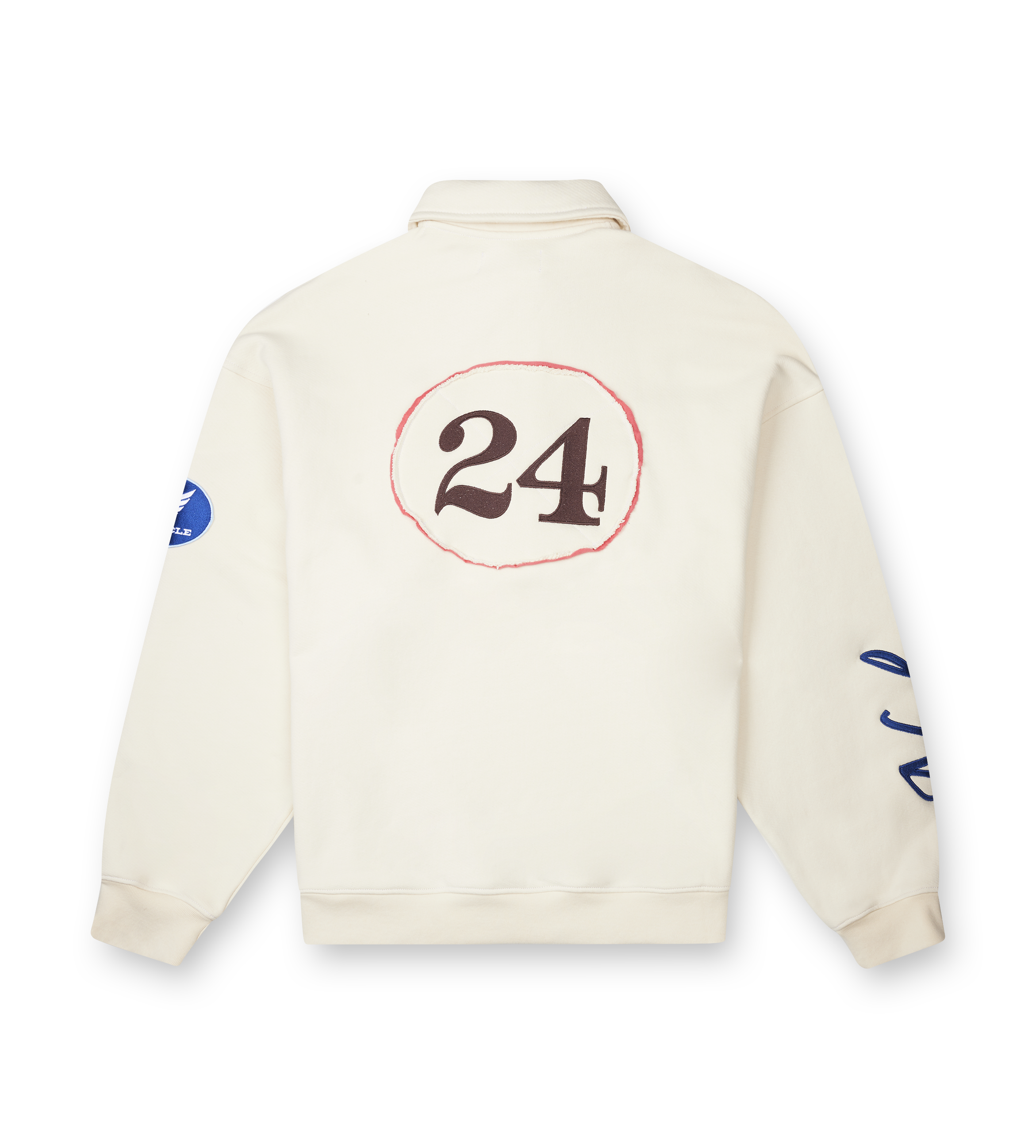 Nahmias L/S Polo Henley Shirt in Egg White