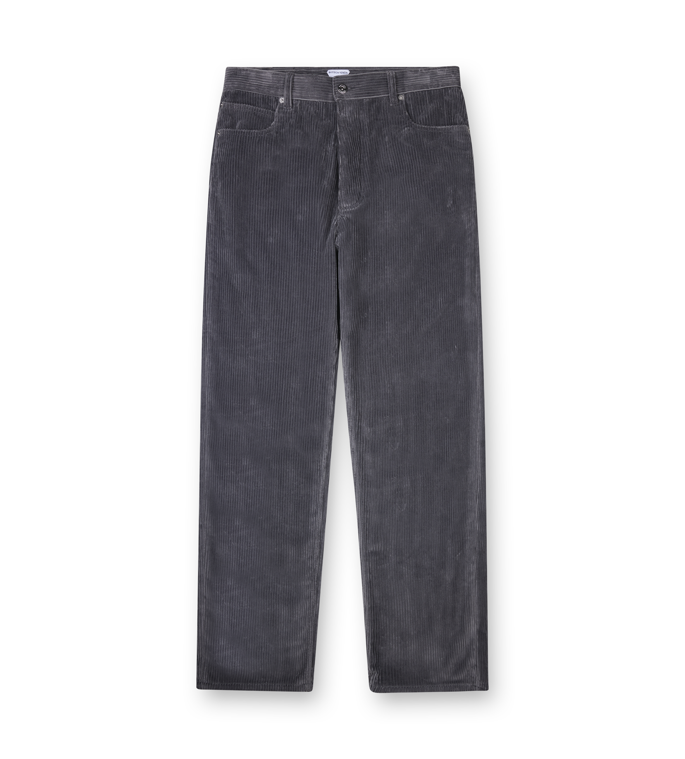 Bottega Veneta Wide-Leg Cotton-Corduroy Trousers in Grey