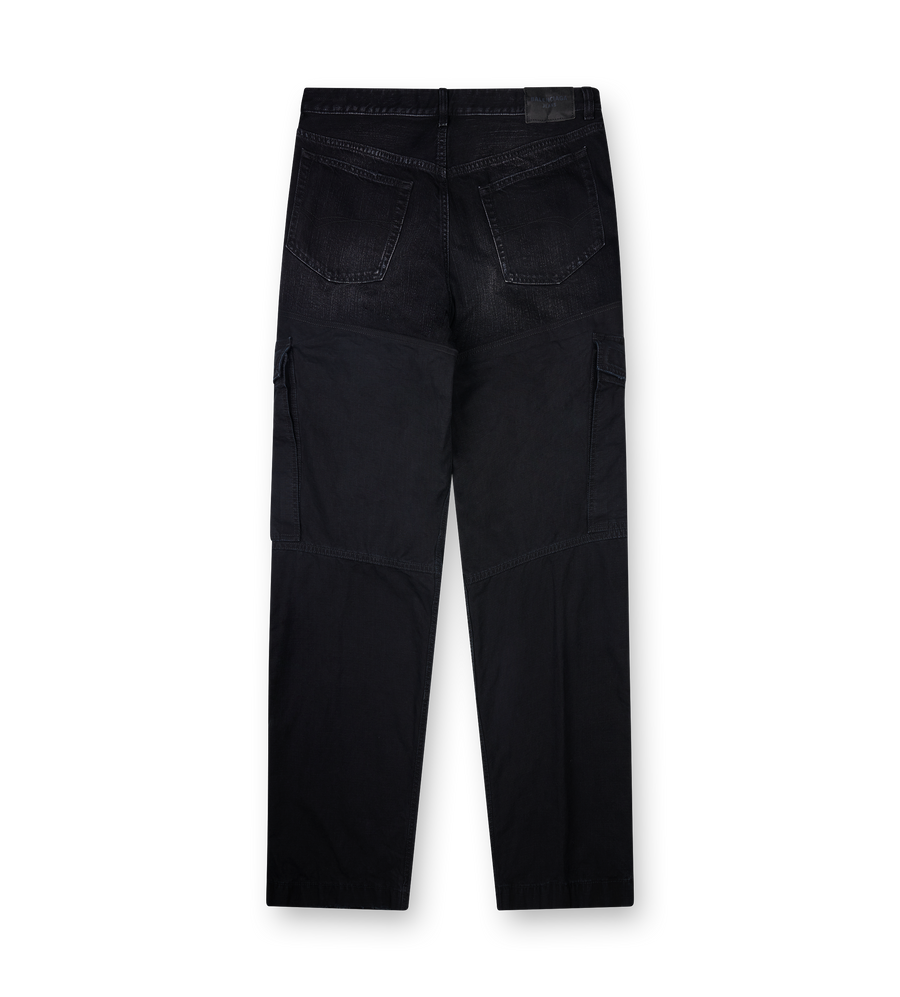 Balenciaga Patched Pants in Black Fade Out