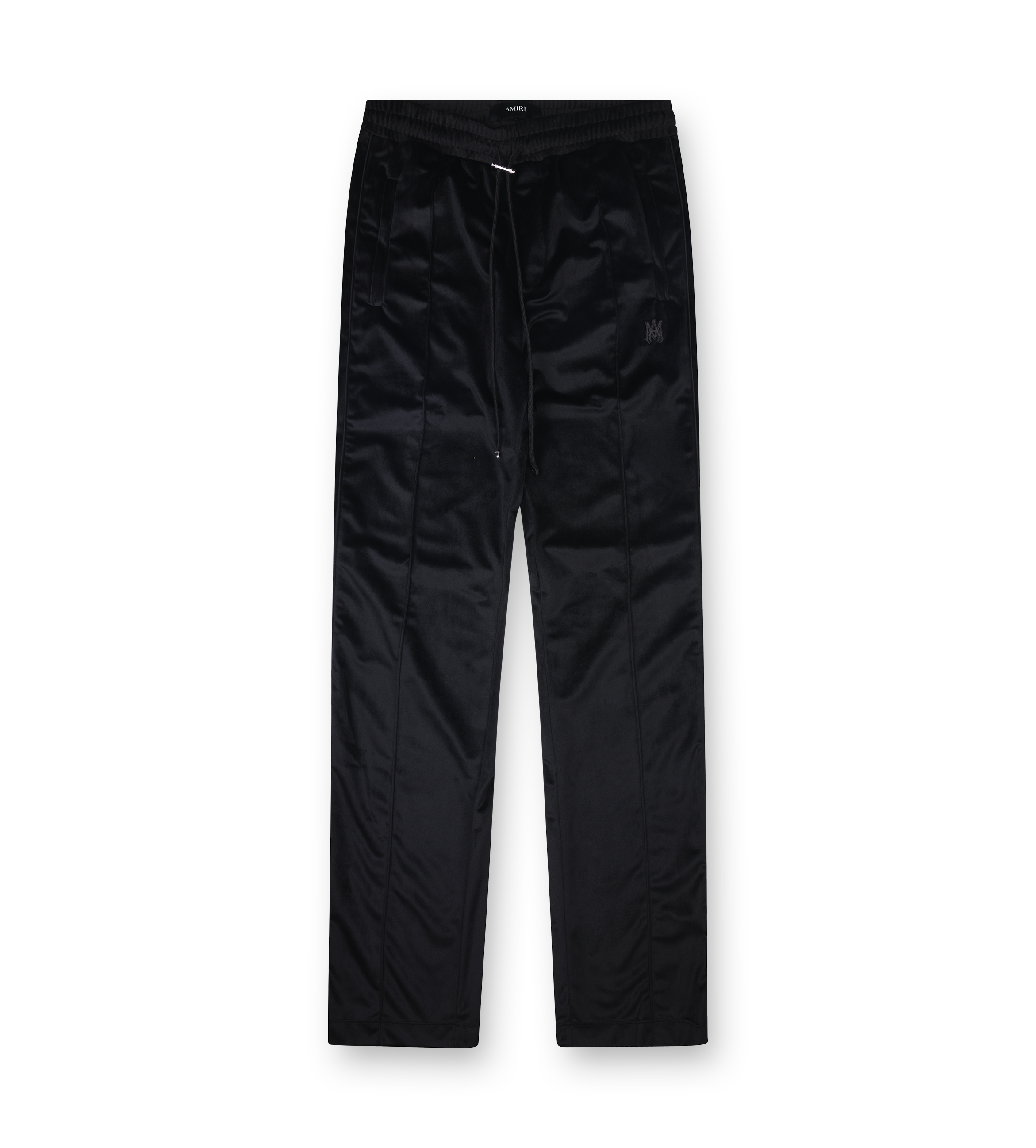 Amiri Velvet Flare Track Pant in Black