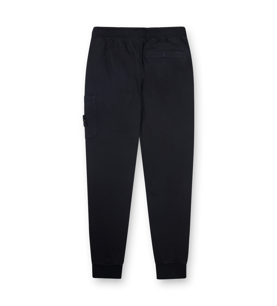 Stone Island Organic Cotton Fleece Joggers in Black