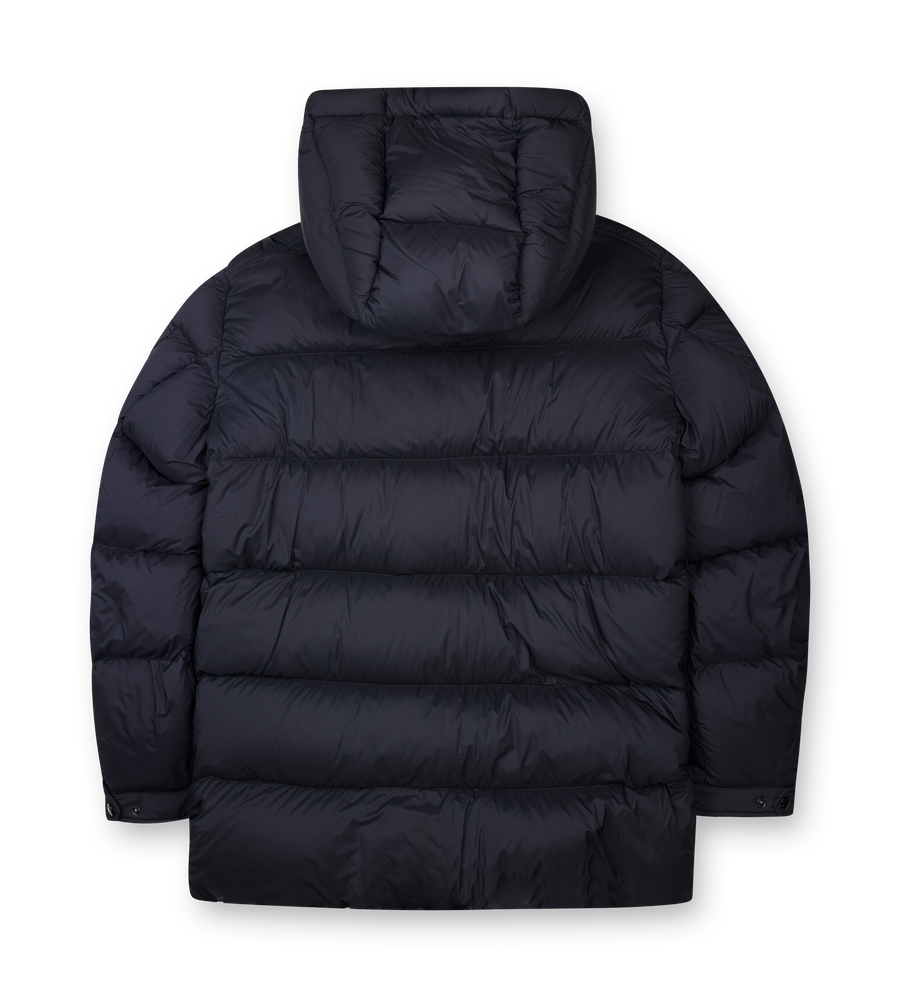 Moncler Bretagne Hooded Short Down Jacket in Black