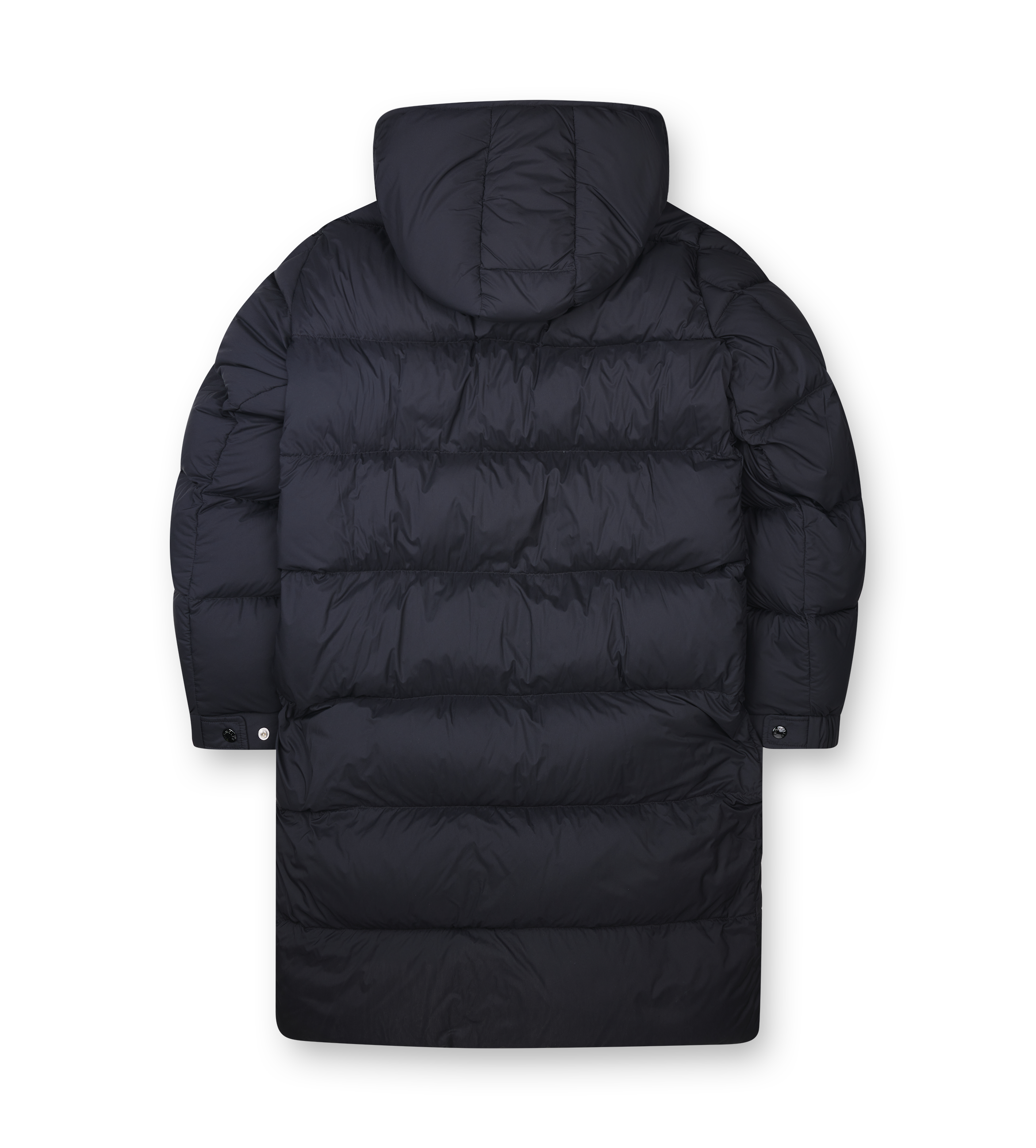 Moncler Hanoverian Hooded Long Down Jacket in Night Blue