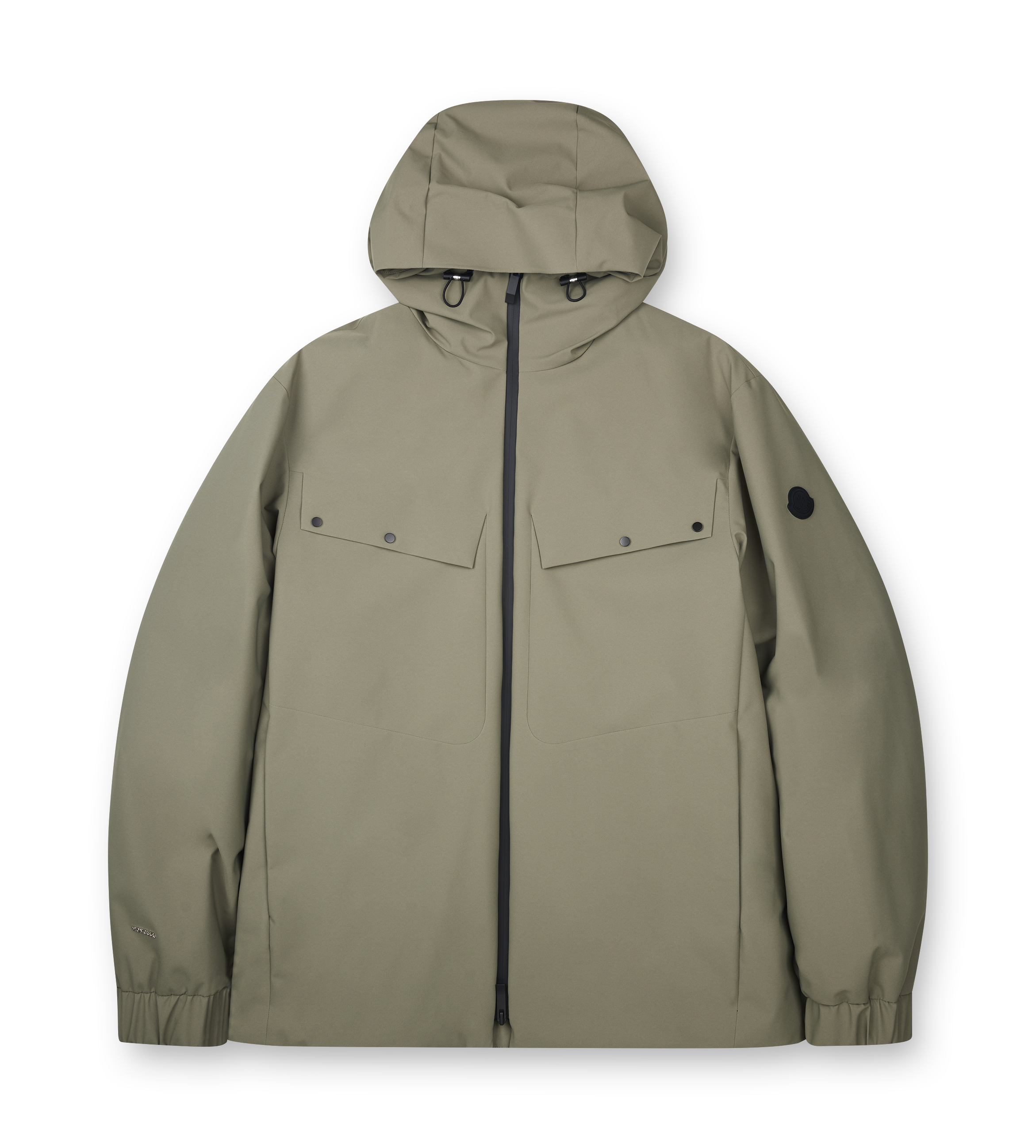 Moncler Escurays Hooded Short Down Jacket in Olive Green