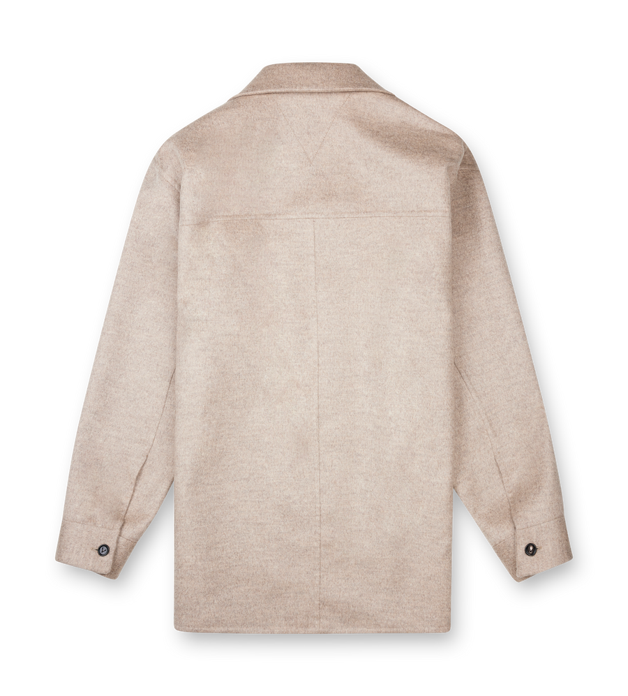 Bottega Veneta Wool and Cashmere Overshirt in Sandshell Melange