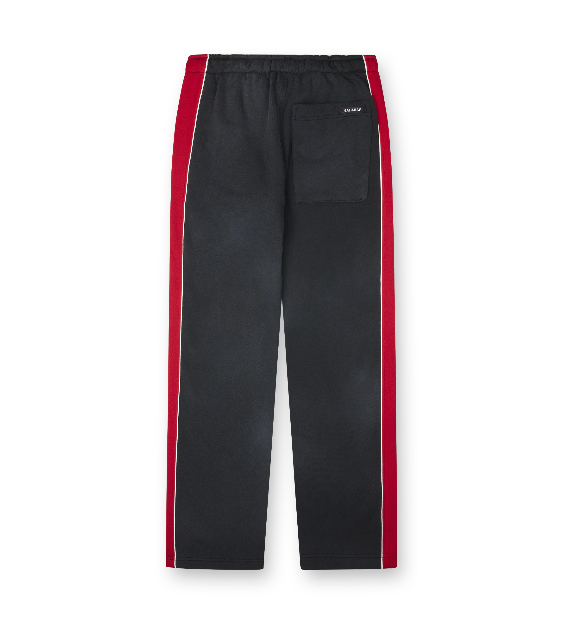 Nahmias Striped Wide Cotton Sweatpants in Aged Black