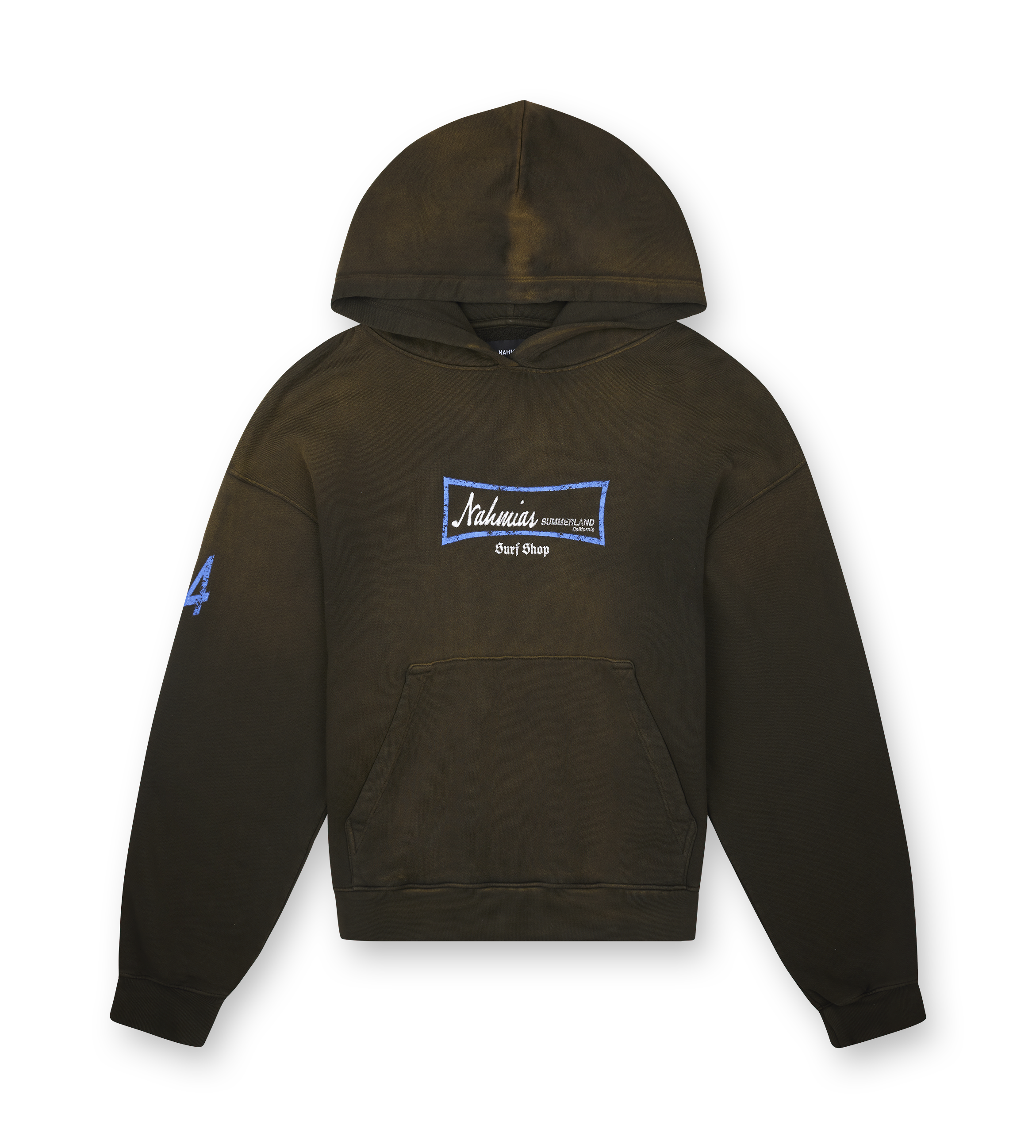 Nahmias Surf Shop Cotton Hoodie in Sunfade Brown