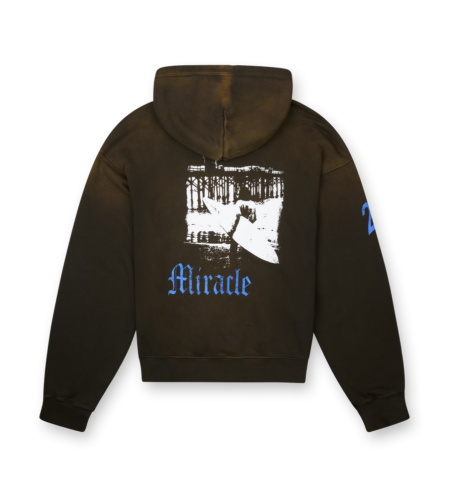 Nahmias Surf Shop Cotton Hoodie in Sunfade Brown