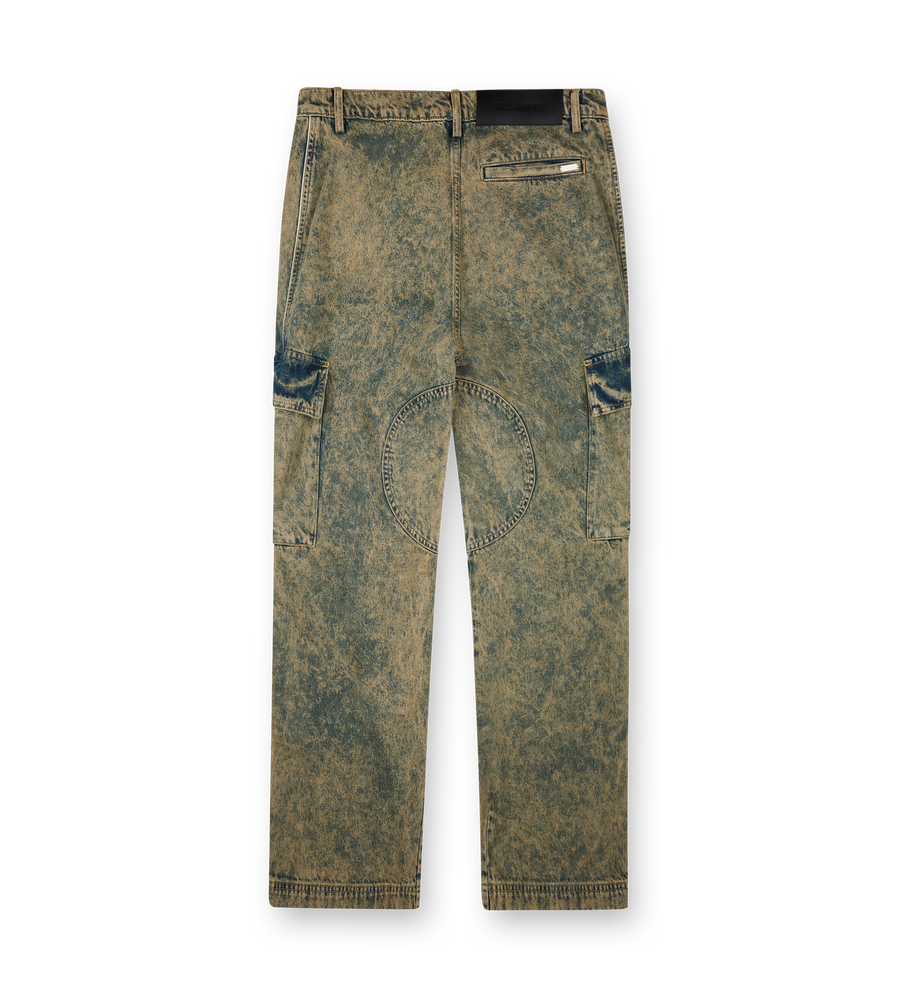 Nahmias Brown Wash Denim Track Logo Cargos