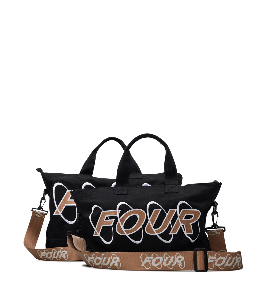 Circles Embroidery Shopper Cappuccino