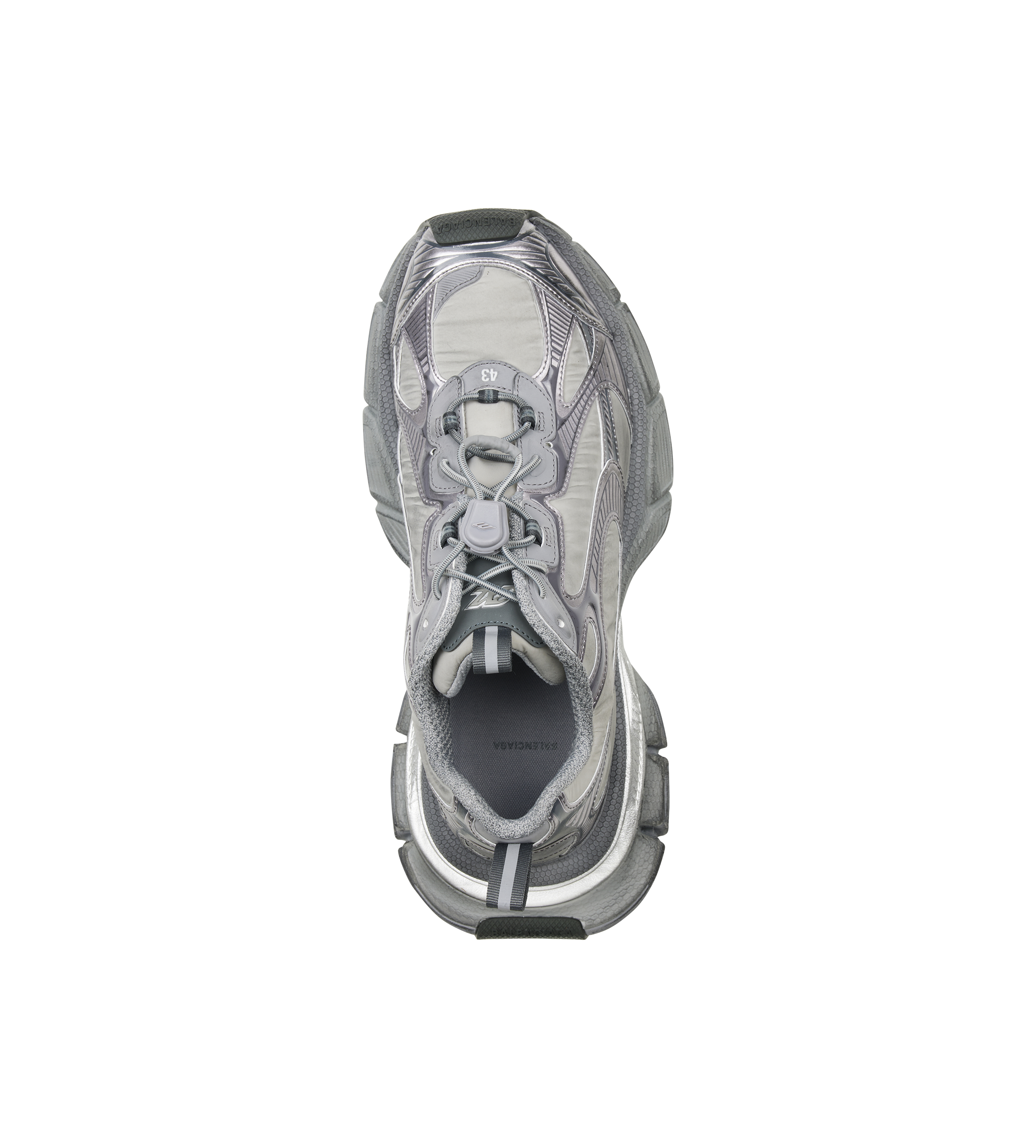 Balenciaga 3XL Panelled Lace-Up Sneakers in Grey
