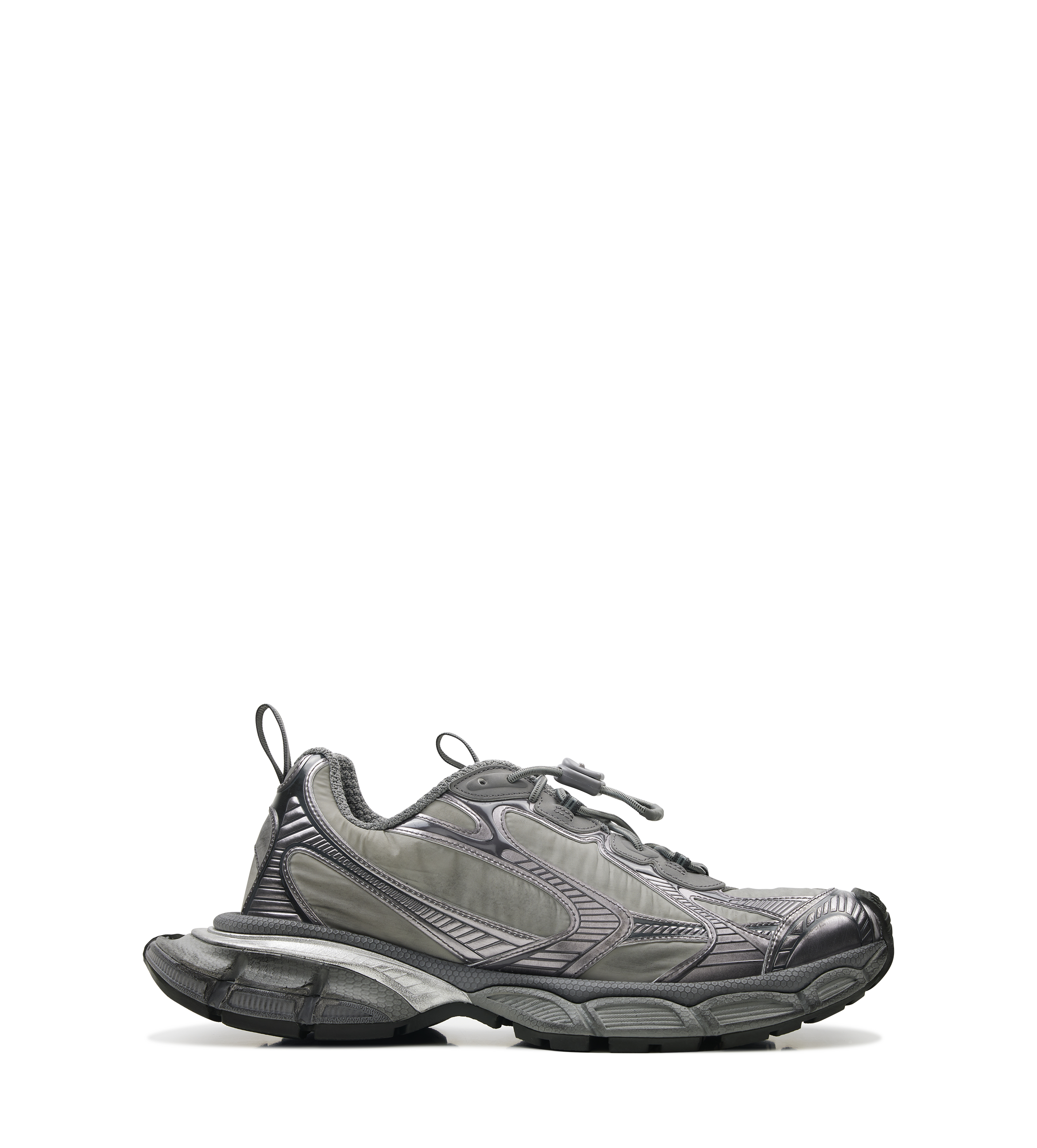Balenciaga 3XL Panelled Lace-Up Sneakers in Grey
