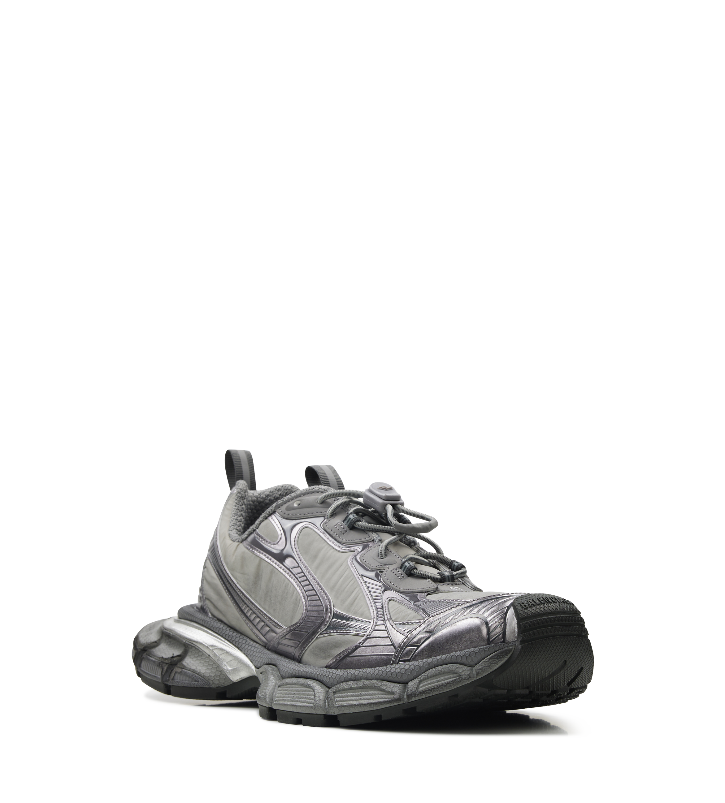 Balenciaga 3XL Panelled Lace-Up Sneakers in Grey