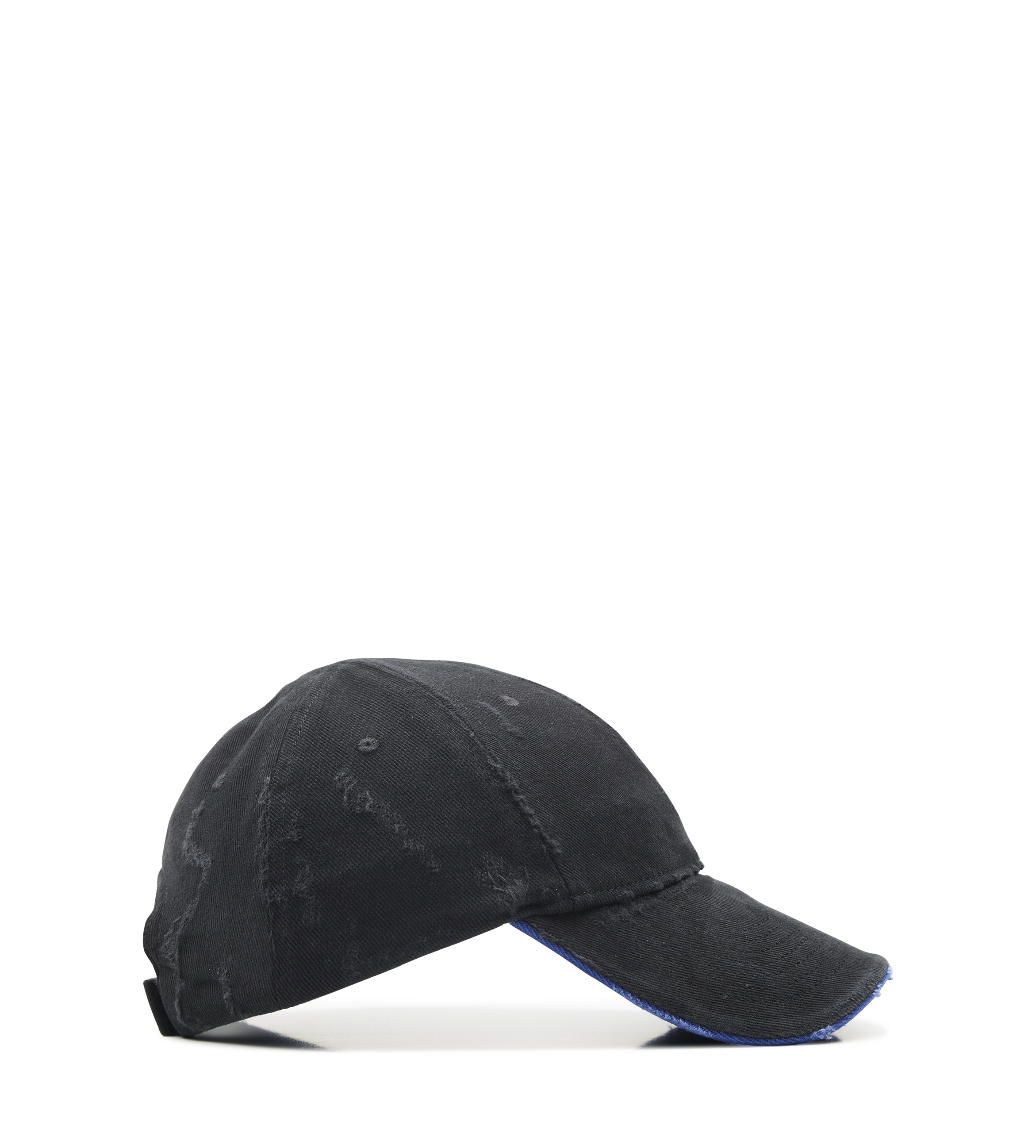 Balenciaga Logo Embroidery Gabardine Baseball Cap in Black