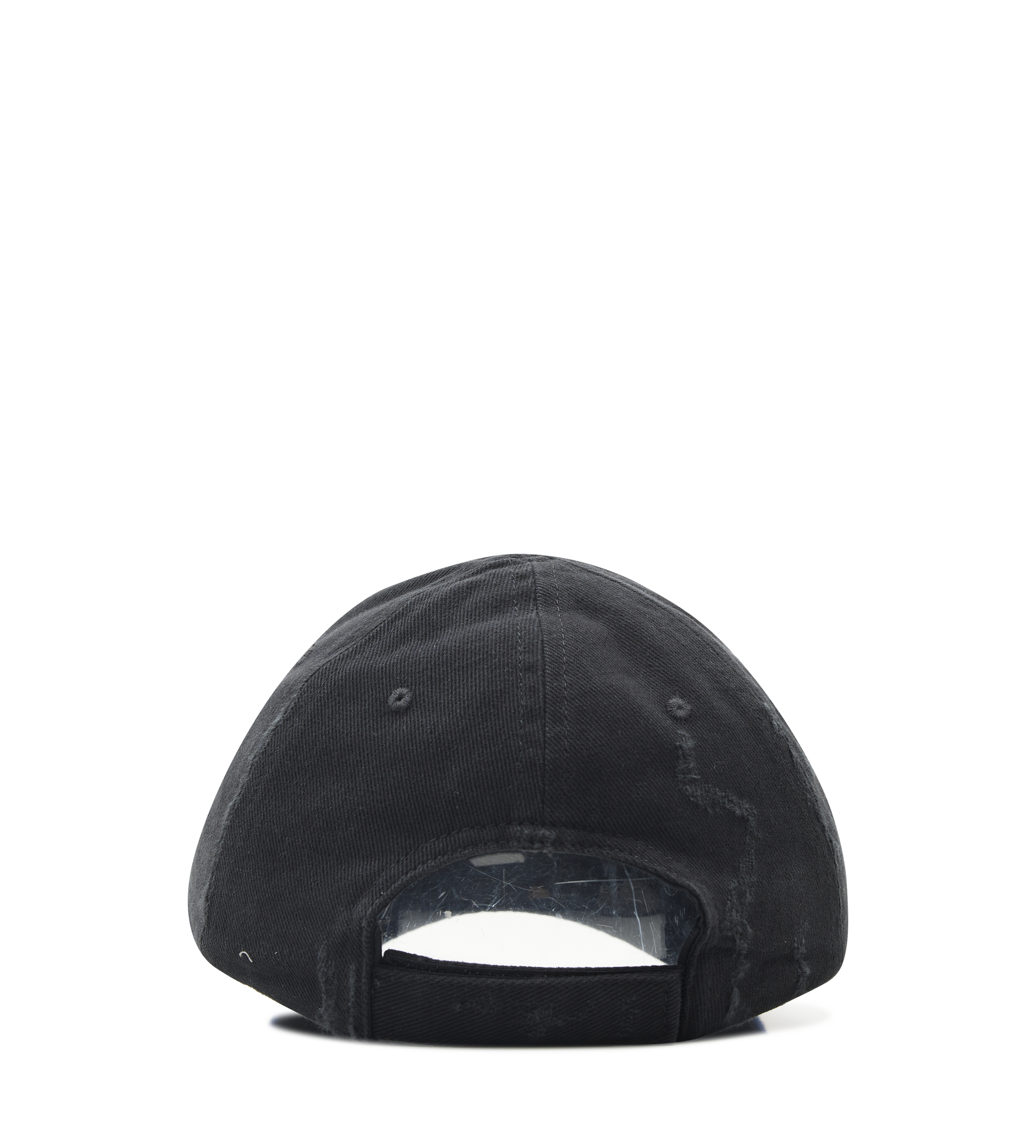 Balenciaga Logo Embroidery Gabardine Baseball Cap in Black