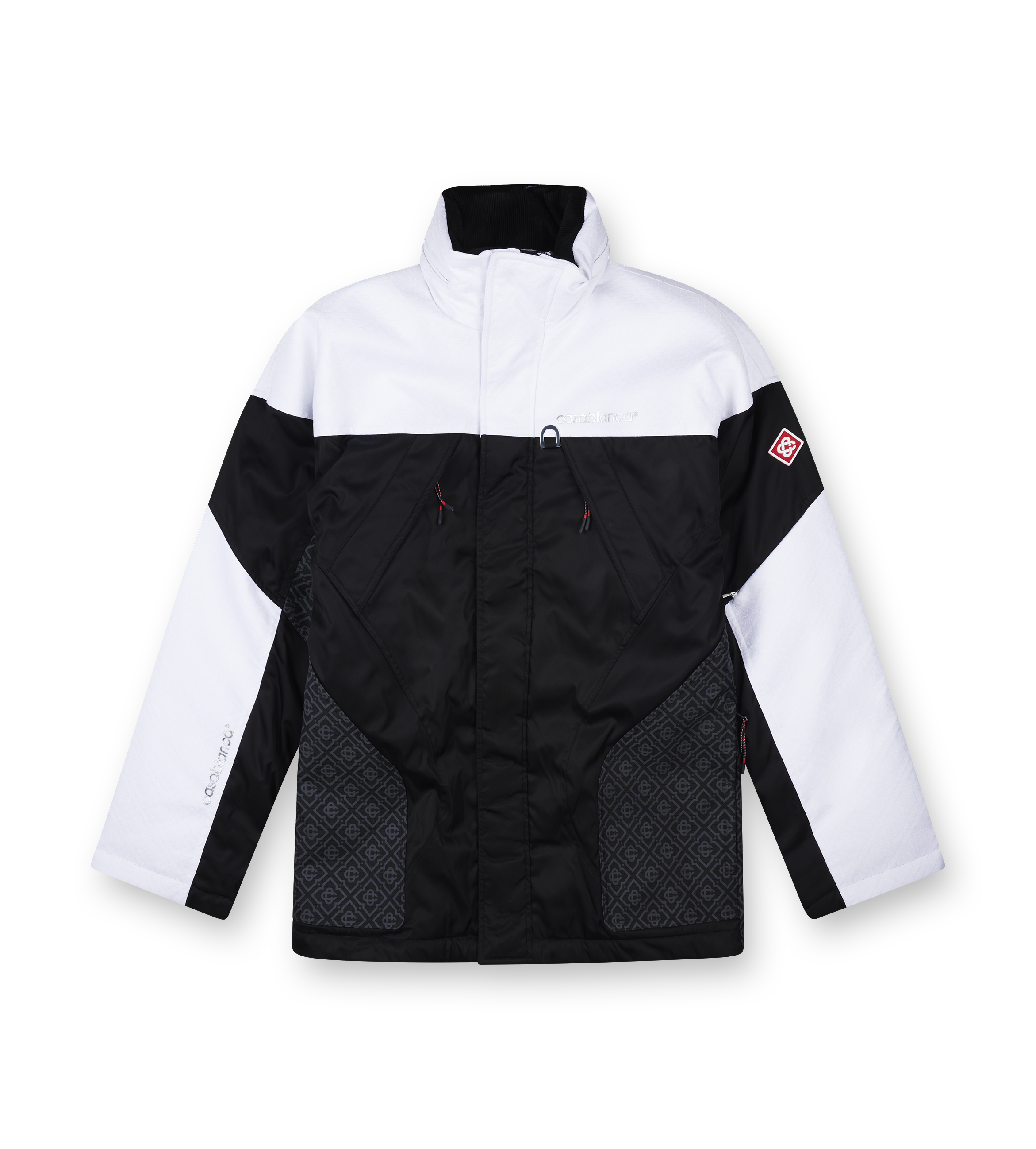 Casablanca Ski Panelled Parka in Black