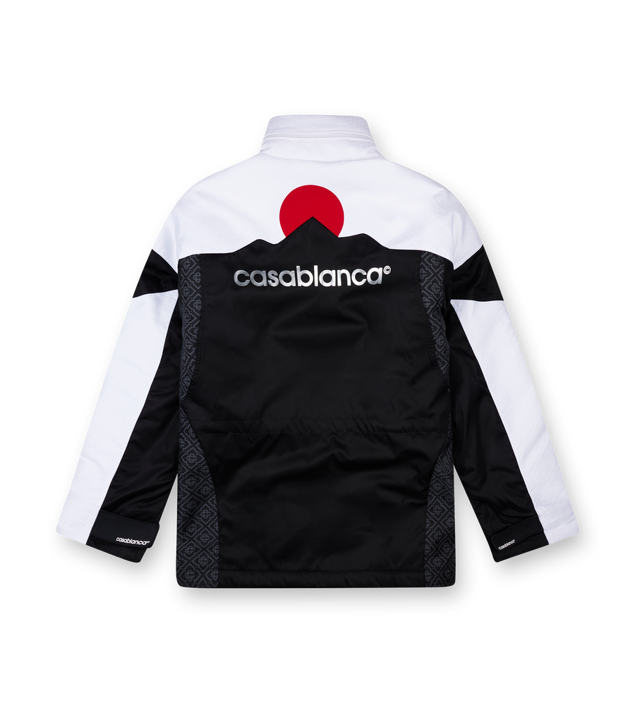 Casablanca Ski Panelled Parka in Black