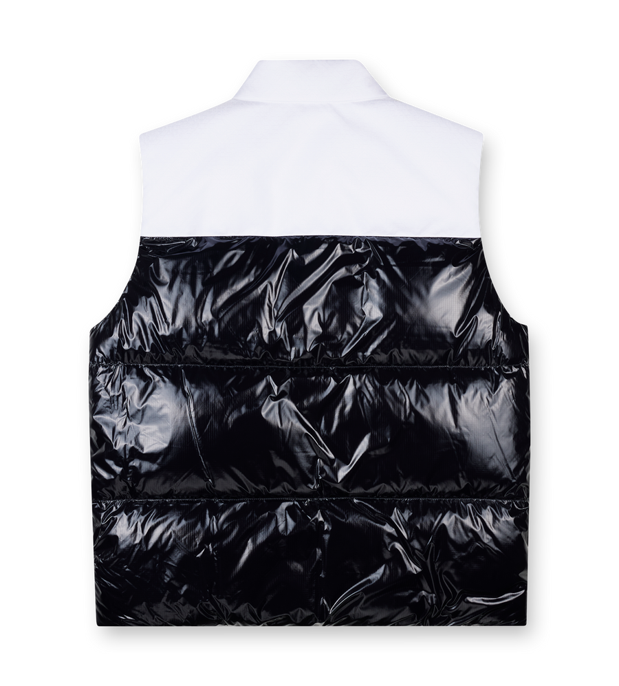 Casablanca Ski Down Vest in Black and White