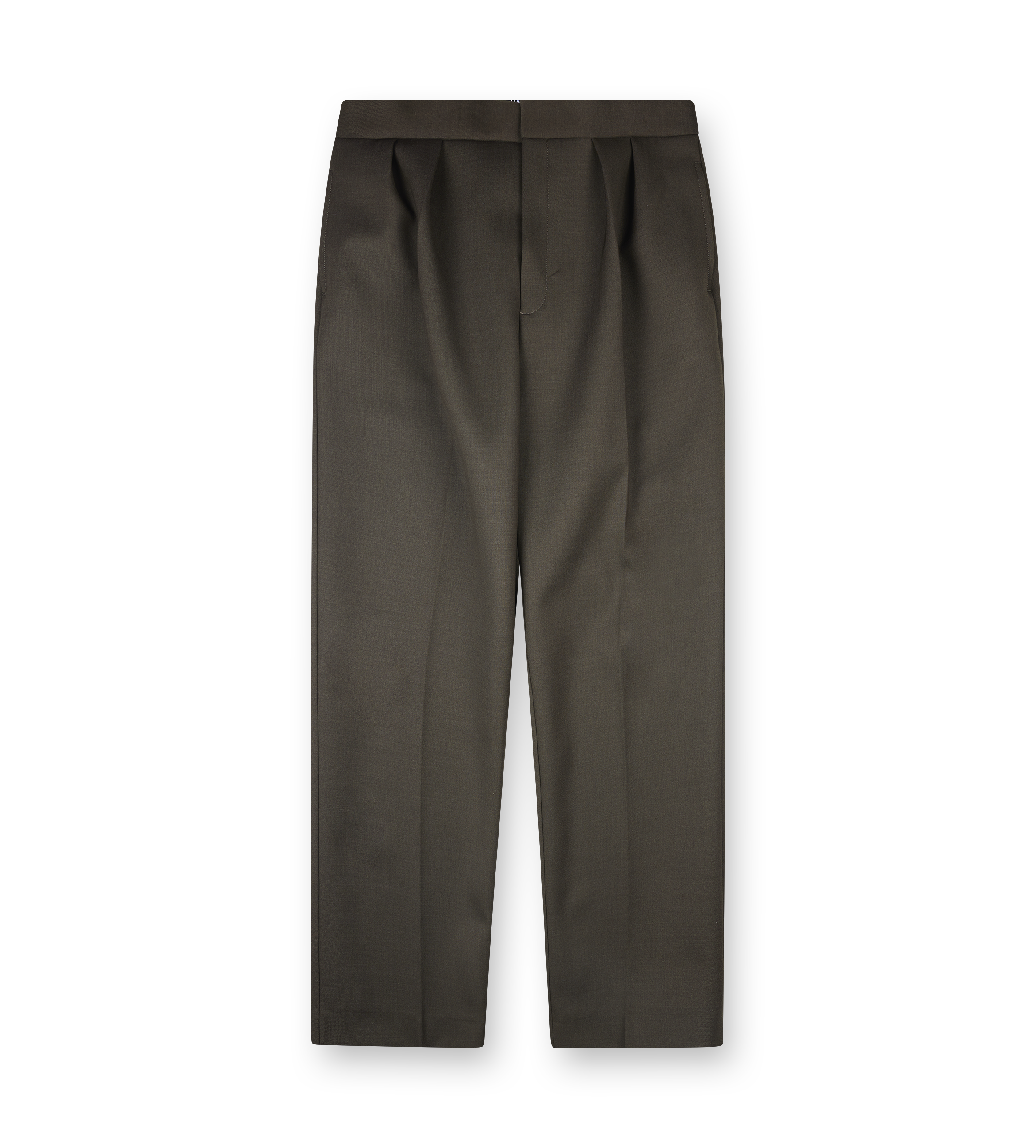 Jacquemus The Citta Tailored Pleated Trousers in Dark Khaki